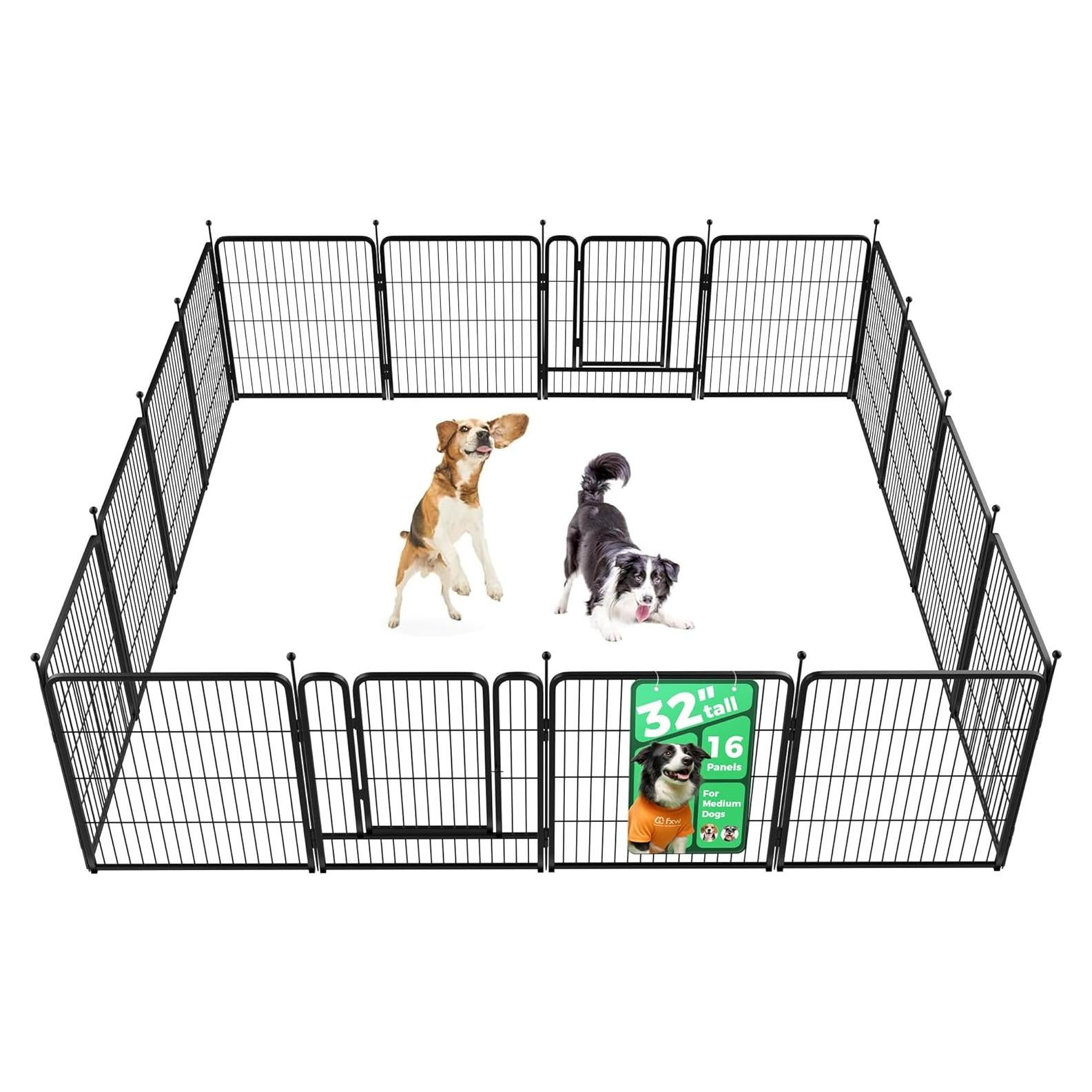 Parque de Juego para Perros FXW 32" 16 Paneles Interior y Jardín
