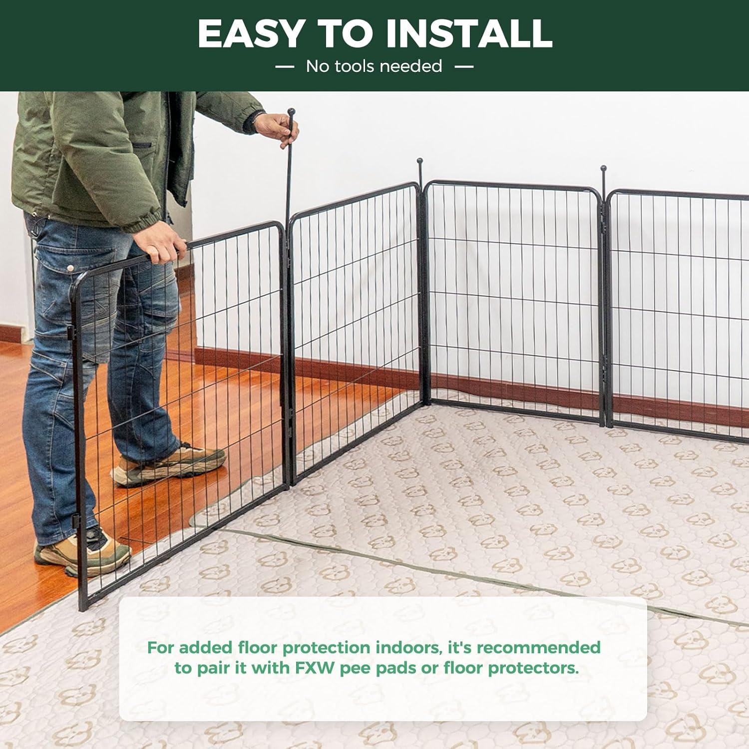 Parque de Juego para Perros FXW 32" 16 Paneles Interior y Jardín