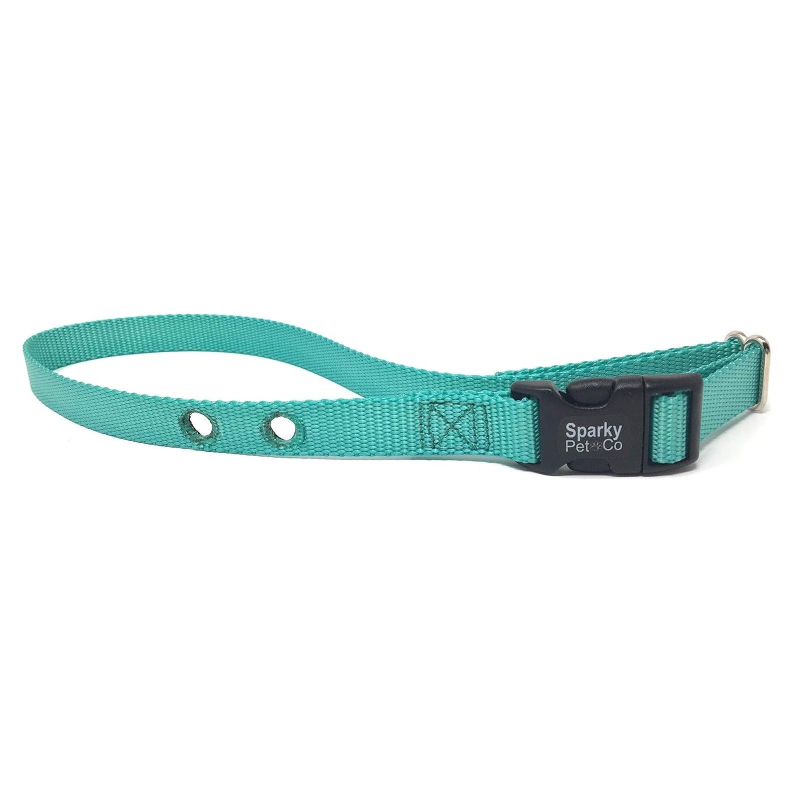 Correa de Nylon Ajustable Sparky Pet Co 3/4" Verde Azulado