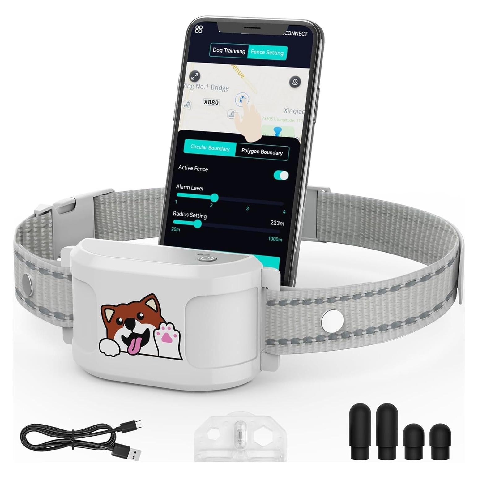 Sistema de Cerca GPS para Perros WEUYUY B-DogG-01 Collar Impermeable