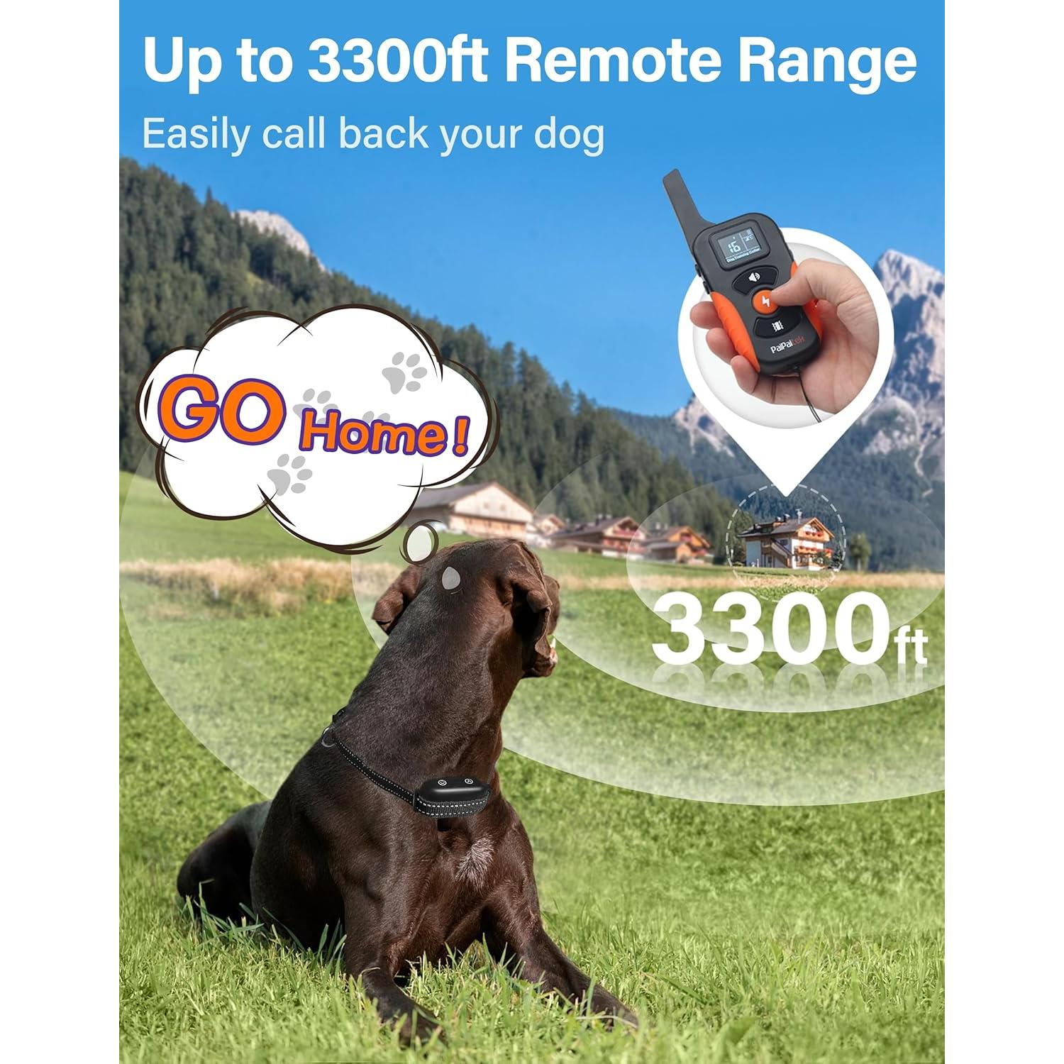 Collar Antiladridos y Entrenamiento PaiPaitek 1000m Impermeable