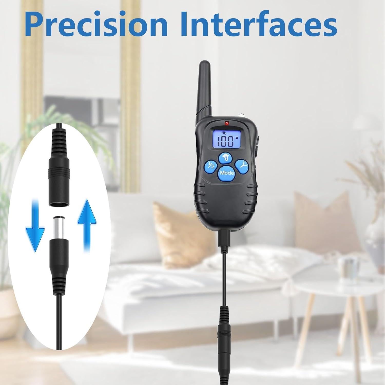 Cargador de Collar de Choque HOUTQPLE 5-en-1 USB para Perros