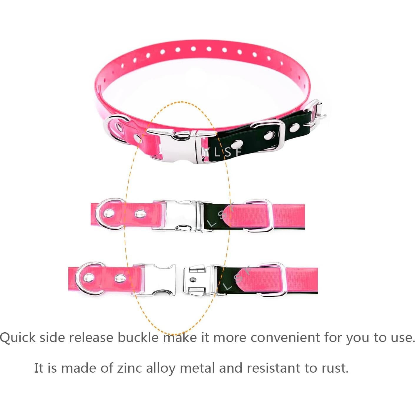 Correa de Perro Bungee YLSF Ajustable 1.9 cm Rosa Impermeable