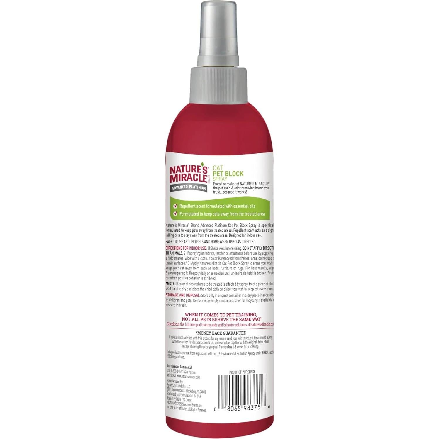 Repelente en Spray para Gatos Nature's Miracle 226ml