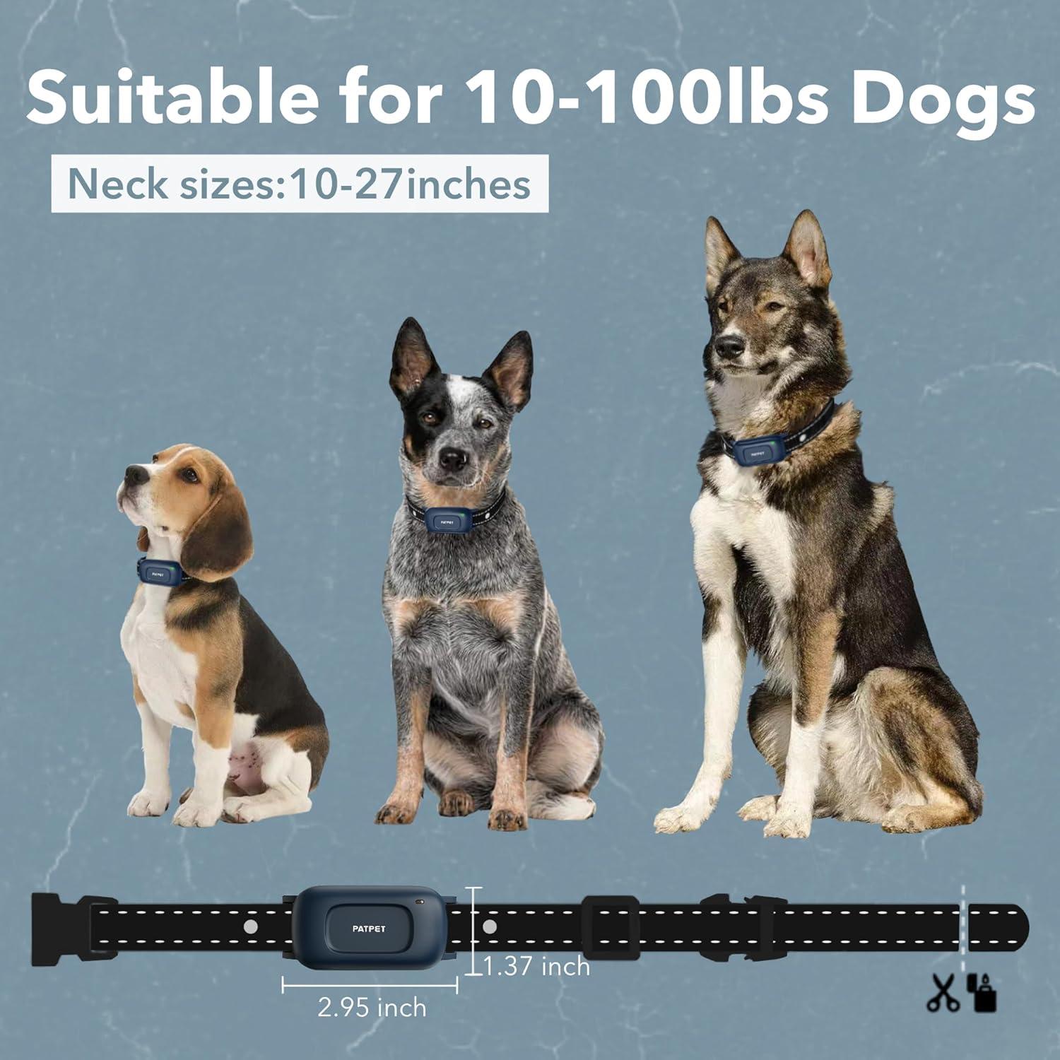 Collar de Entrenamiento PATPET para Perros 4.5-45 kg Impermeable