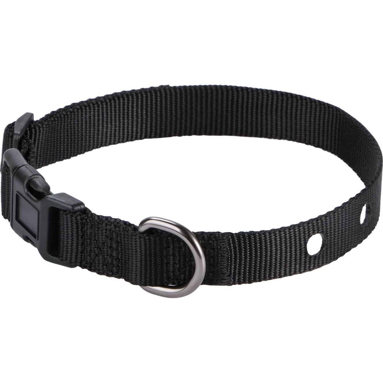 Correa de Reemplazo Ajustable para Collar de Perro Negra 3/4"