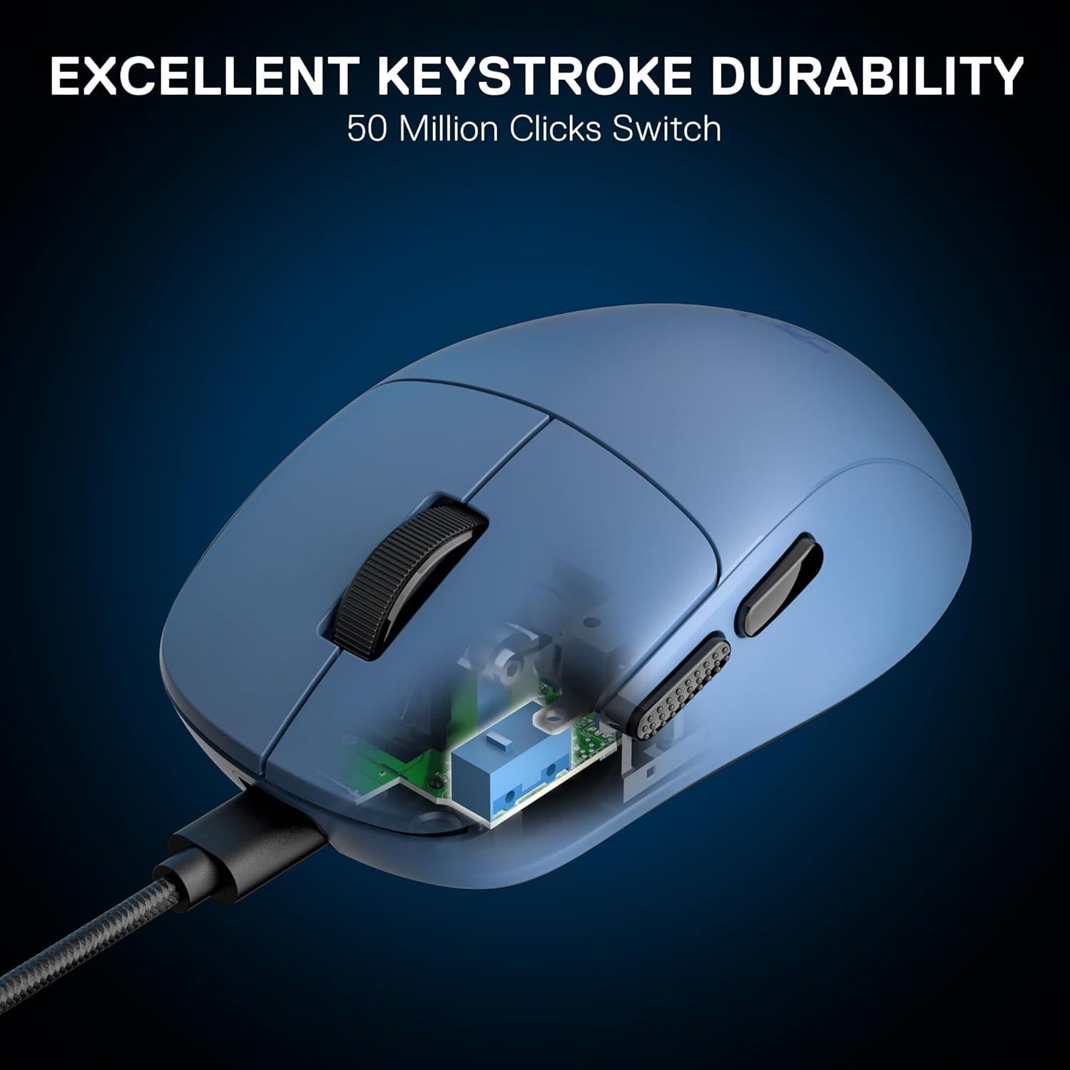 Redragon M817 Ratón Gaming Con Cable 24000 DPI Azul