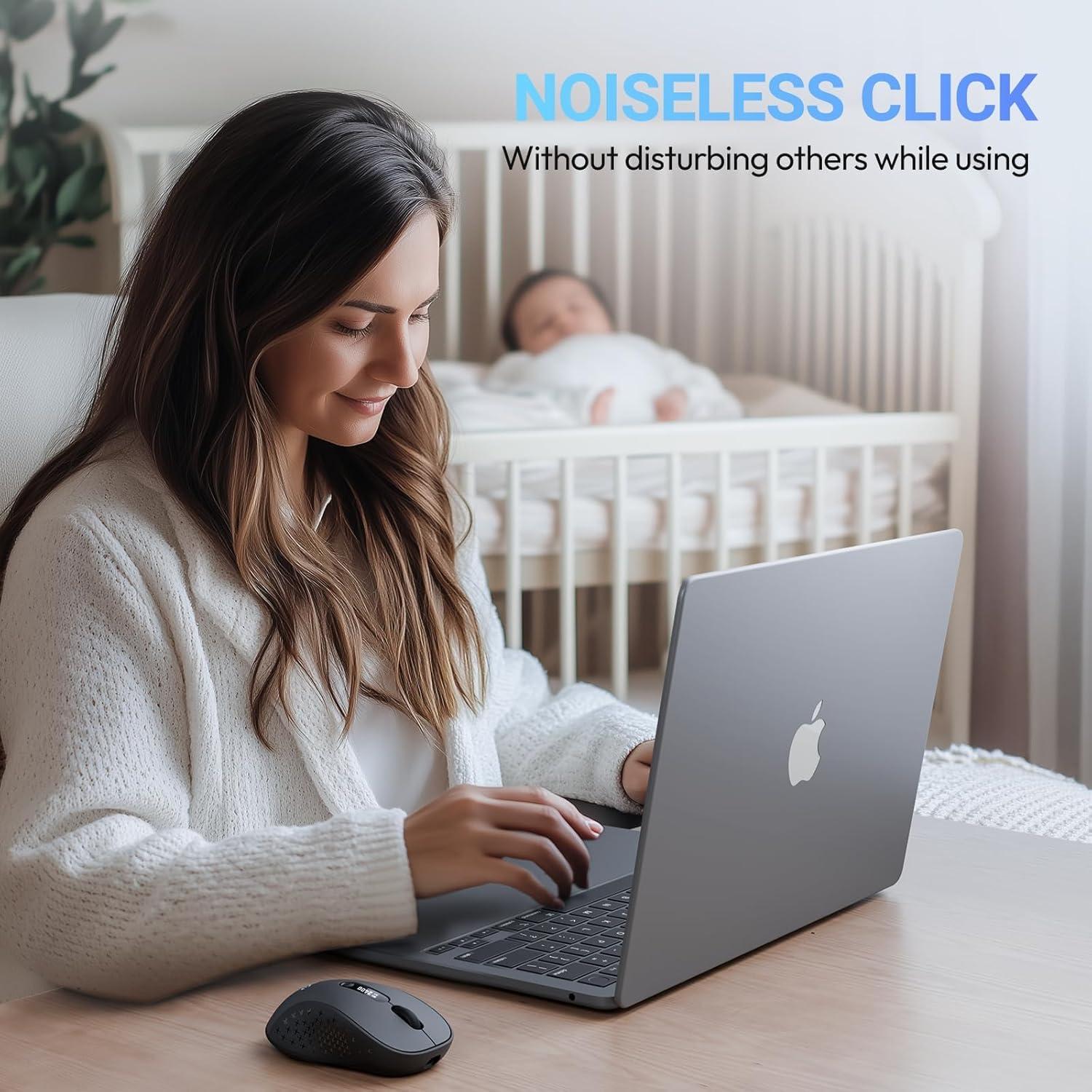 Ratón Inalámbrico Bluetooth XBG B15 Pro, Recargable, 2400 DPI