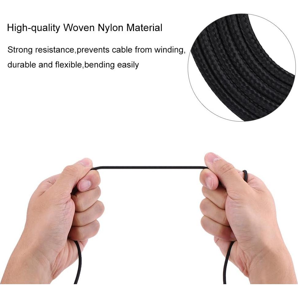 Cable Universal para Ratón Yosoo Trenzado USB 5 Pines Negro