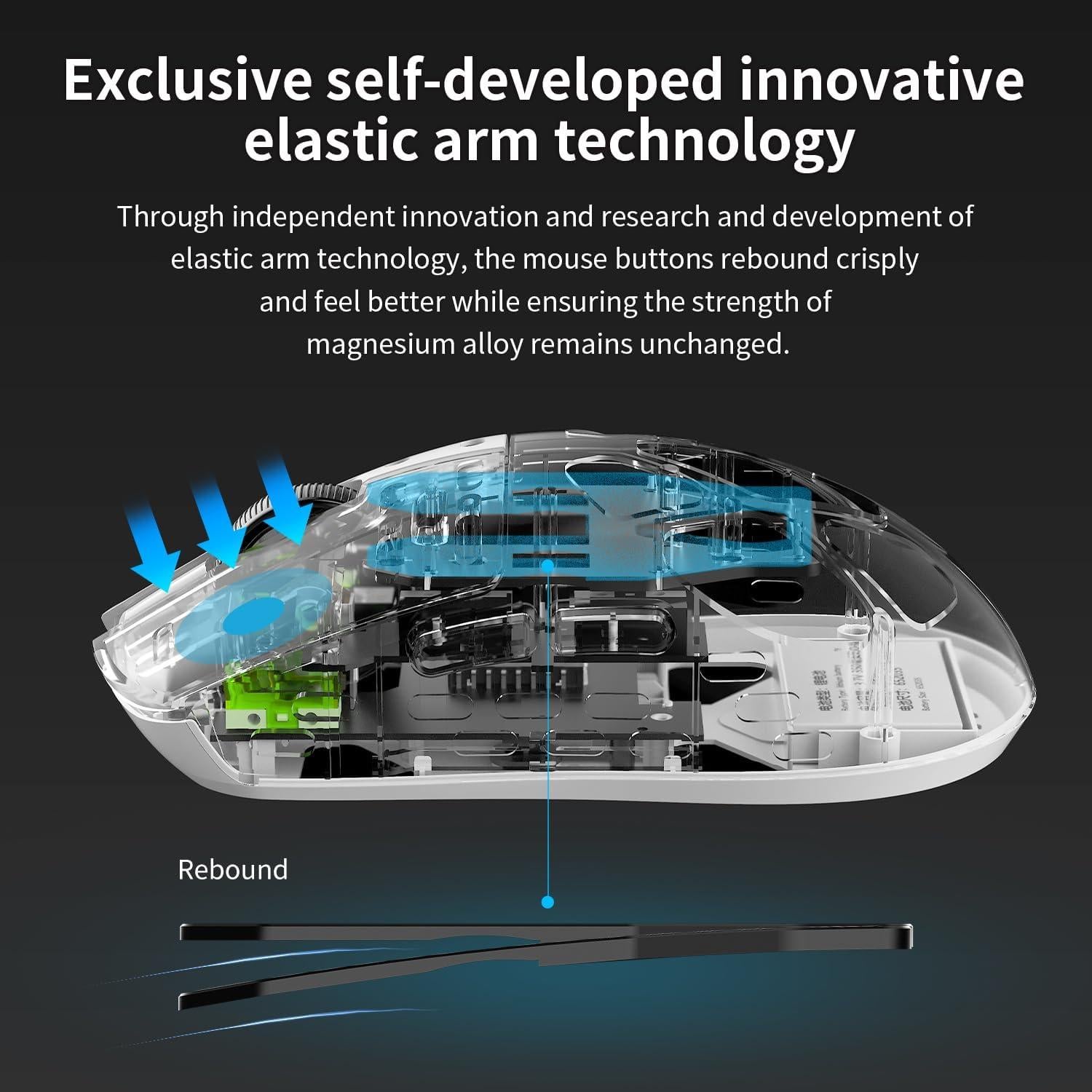 Ratón Gaming Inalámbrico AJAZZ AM3 MAX, 30000 DPI, 49g