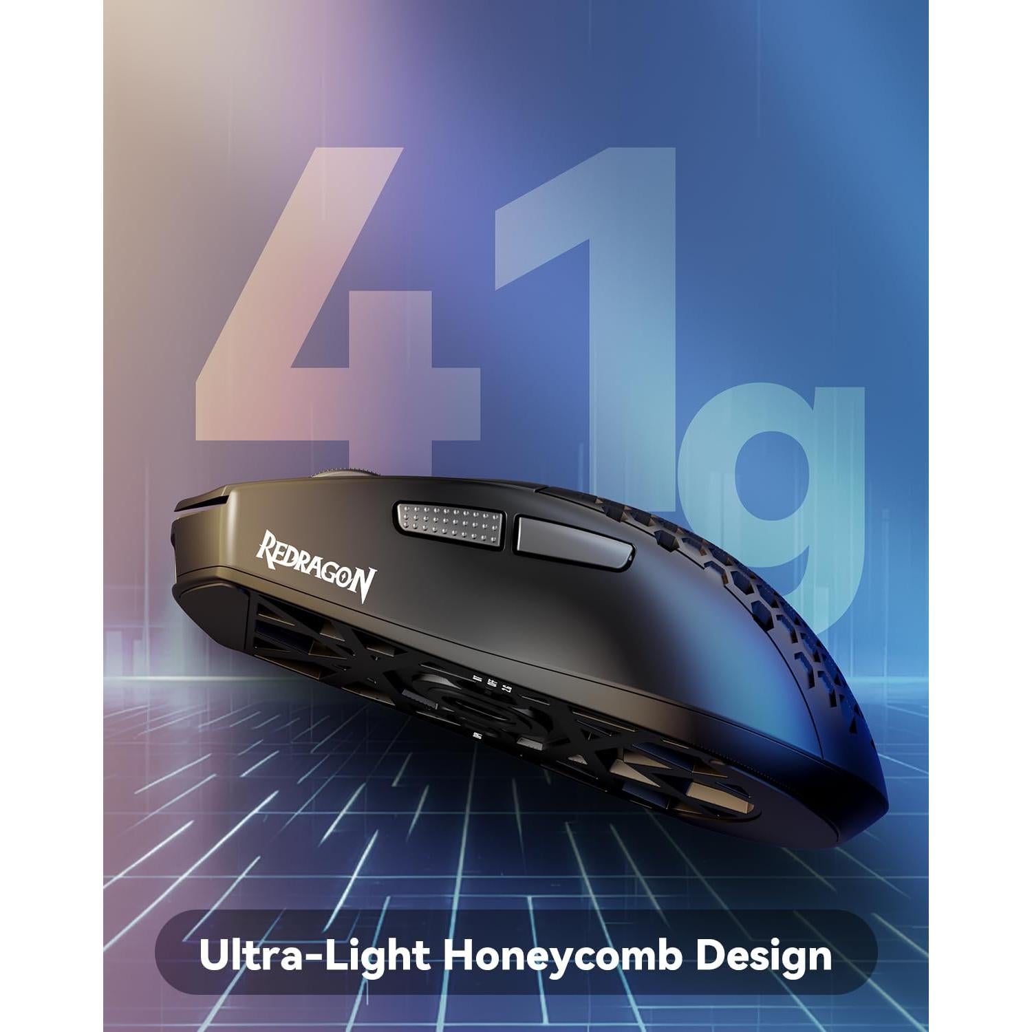 Mouse Gaming Redragon M617 Ultralight 10000 DPI Con Cable