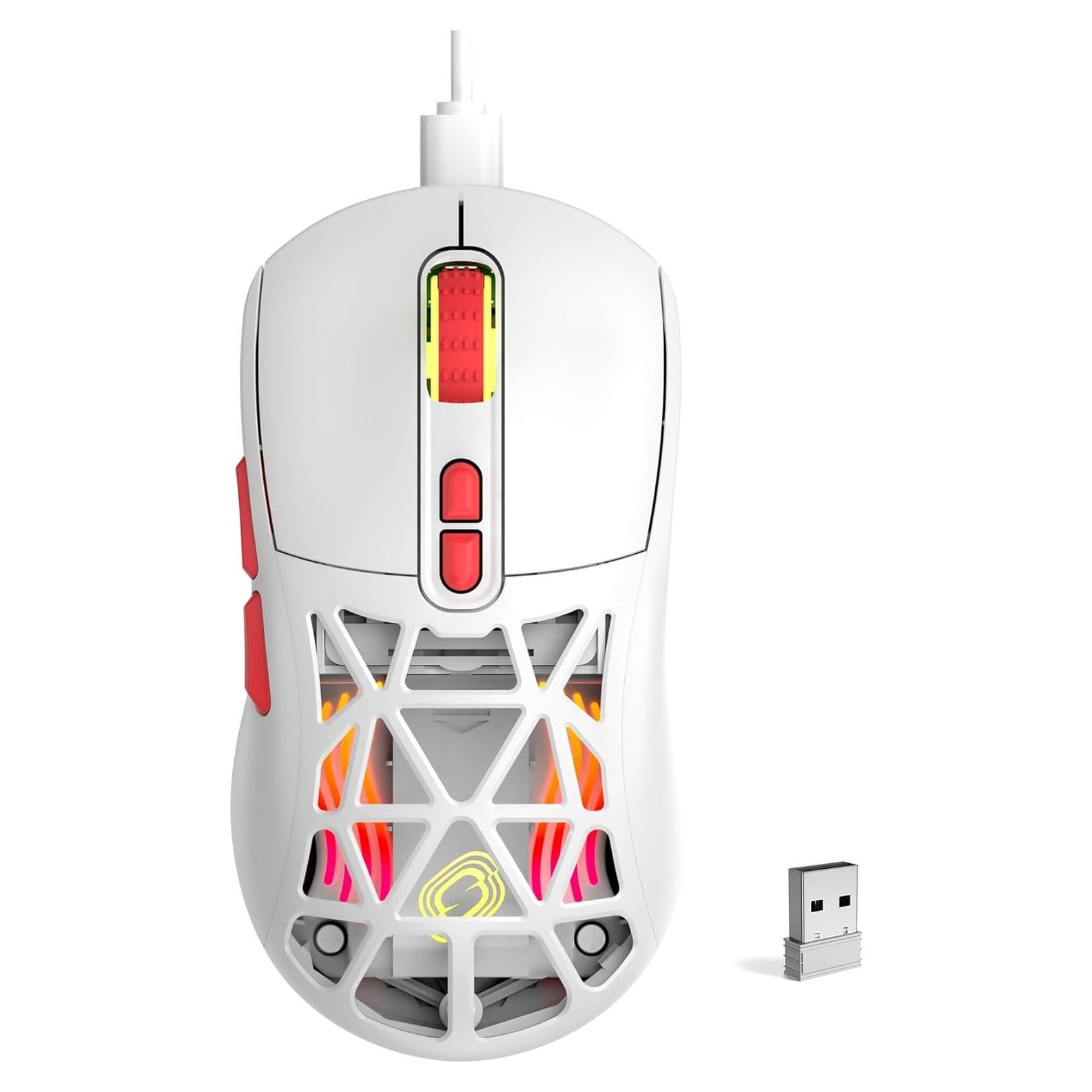 Ratón Gaming Inalámbrico Sades M02 RGB 10000 DPI Recargable