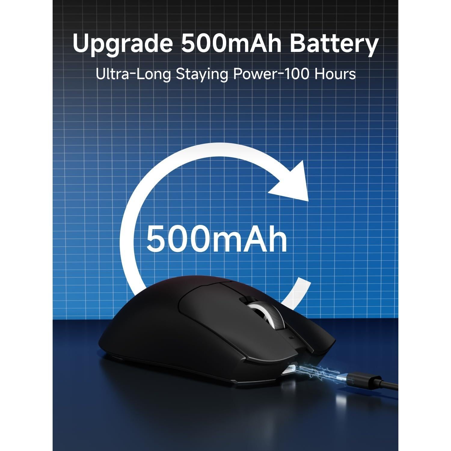 Ratón Gaming Inalámbrico EWEADN S9 Pro, 59g, 26000 DPI, 8K Polling