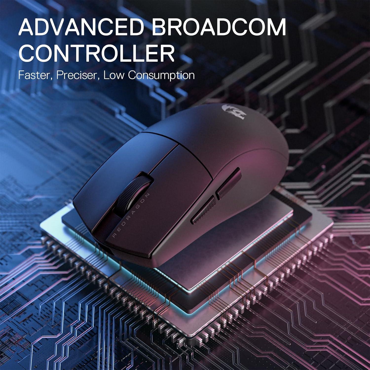 Redragon M922 PRO Ratón Gaming Inalámbrico 51g 26000 DPI Rosa