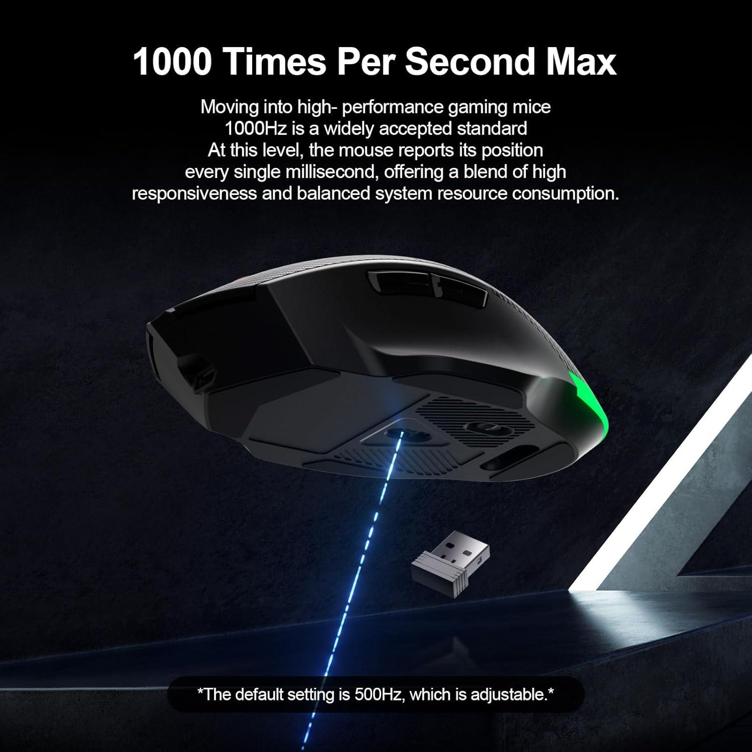 Ratón Gaming Inalámbrico Chatreey PM02 12800DPI Ergonómico