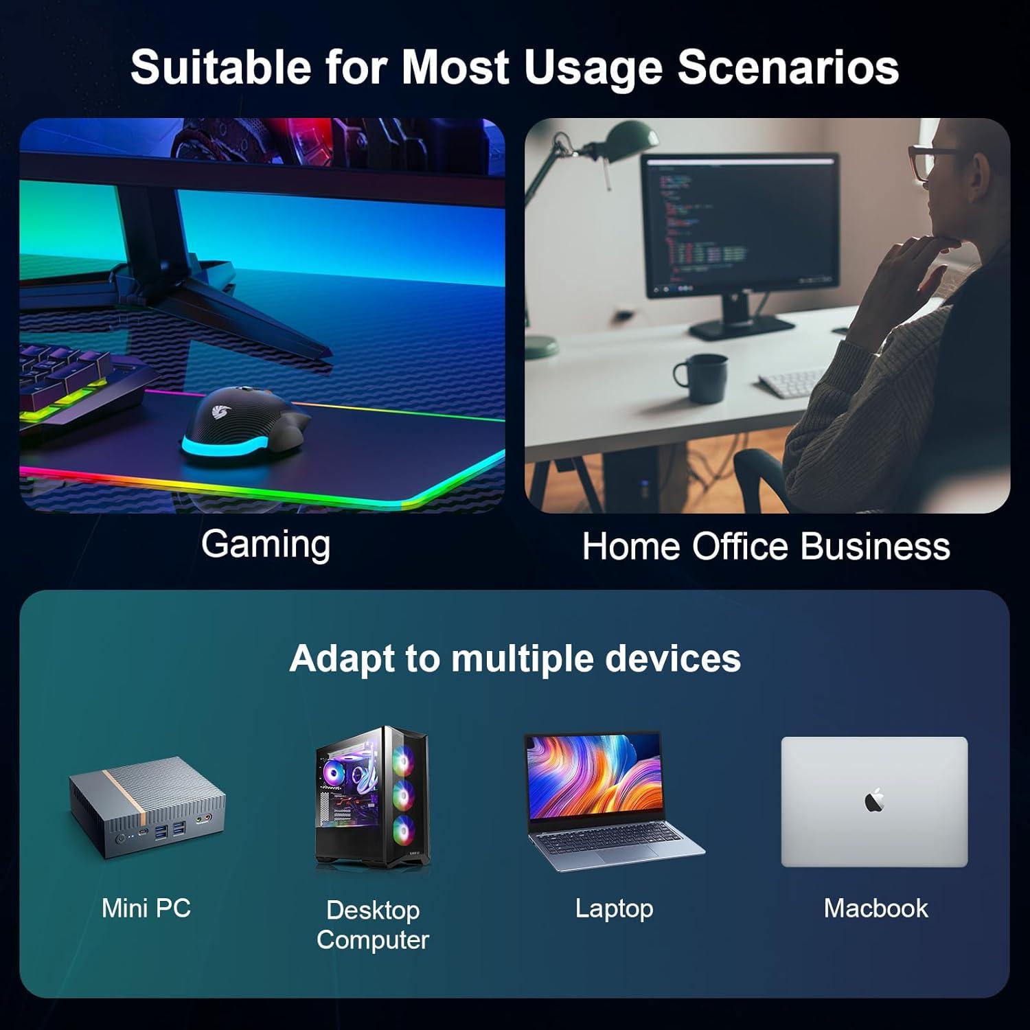 Ratón Gaming Inalámbrico Chatreey PM02 12800DPI Ergonómico