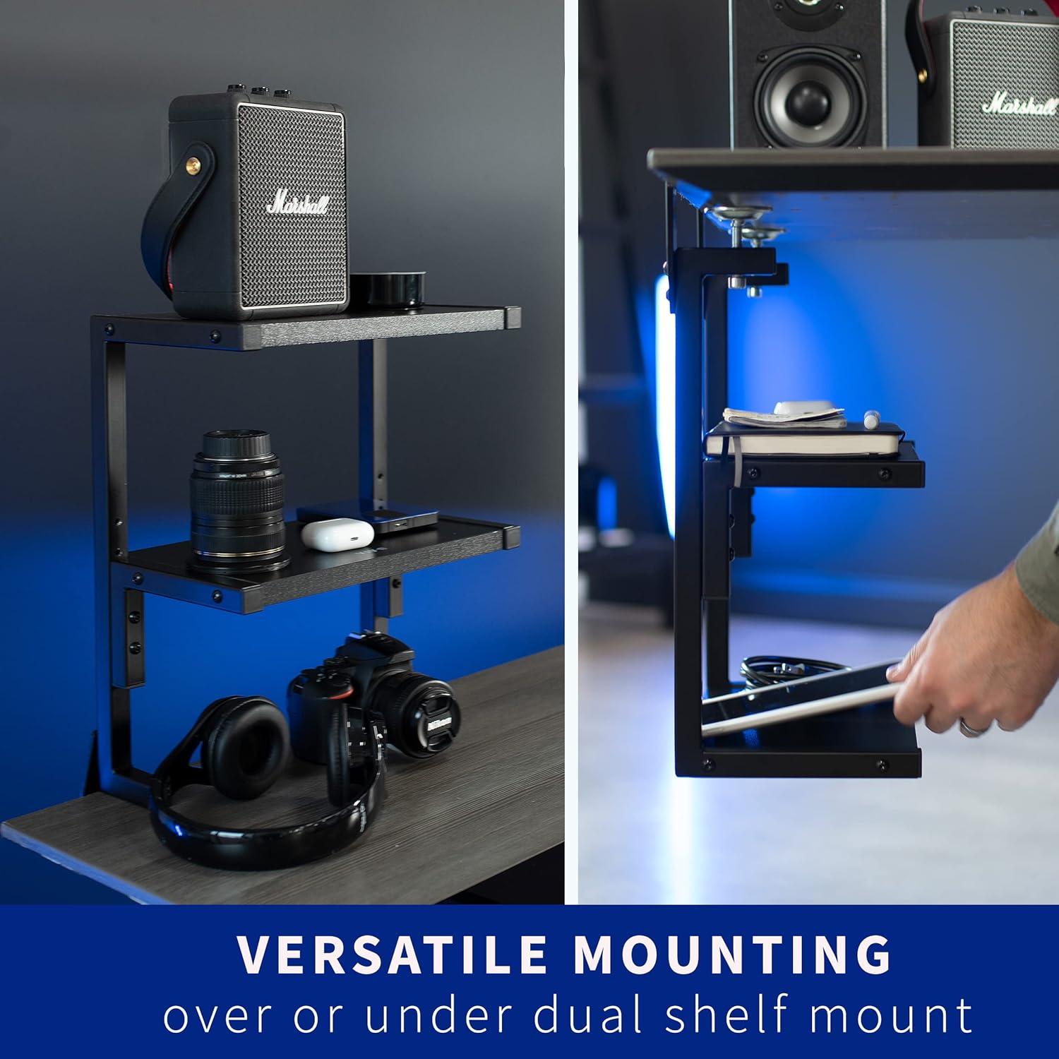 Soporte de Estantería VIVO STAND-SHELF2C 2 Niveles Negro