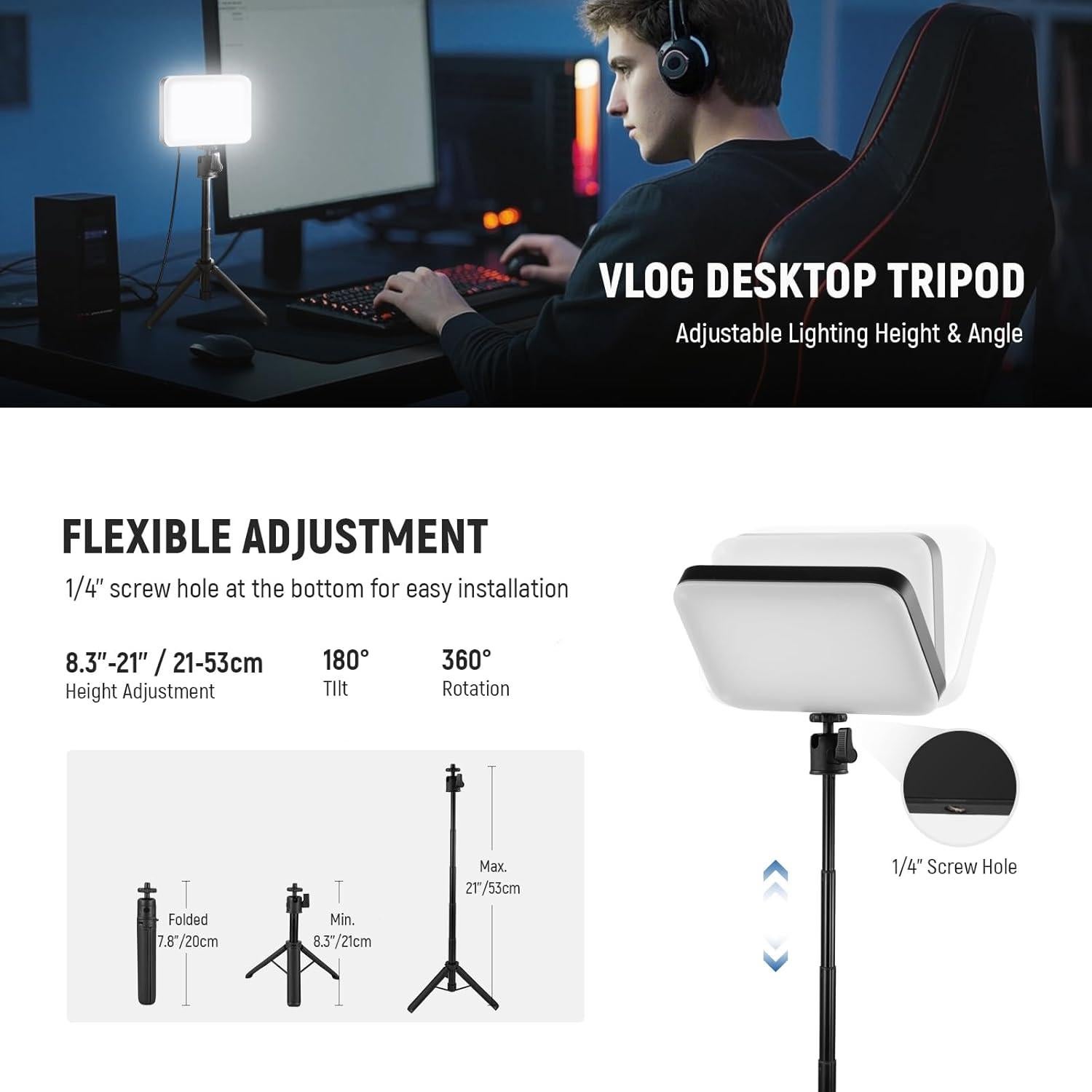 Kit de Iluminación LED NEEWER BP66 para Videoconferencias