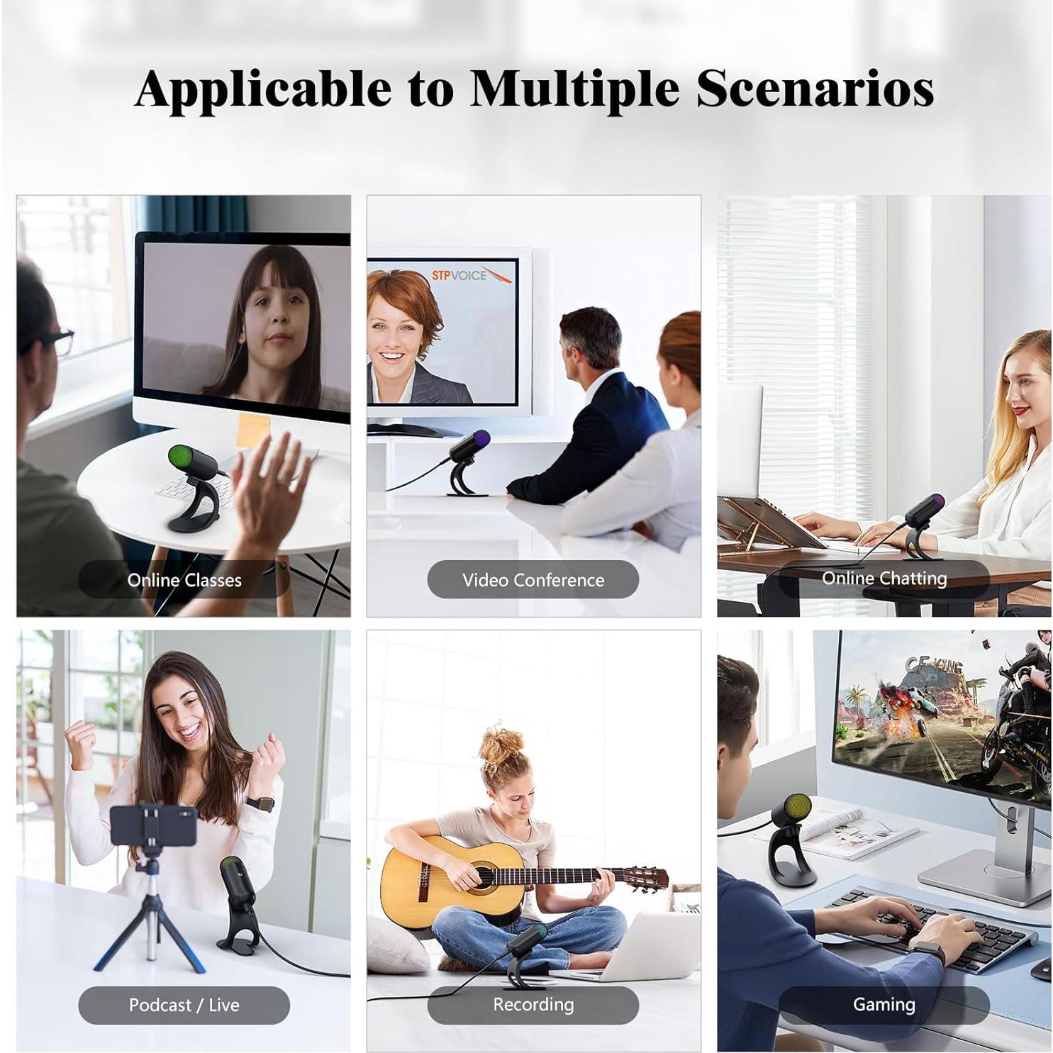 Micrófono USB LiANGSTAR K6 Omnidireccional con Silencio