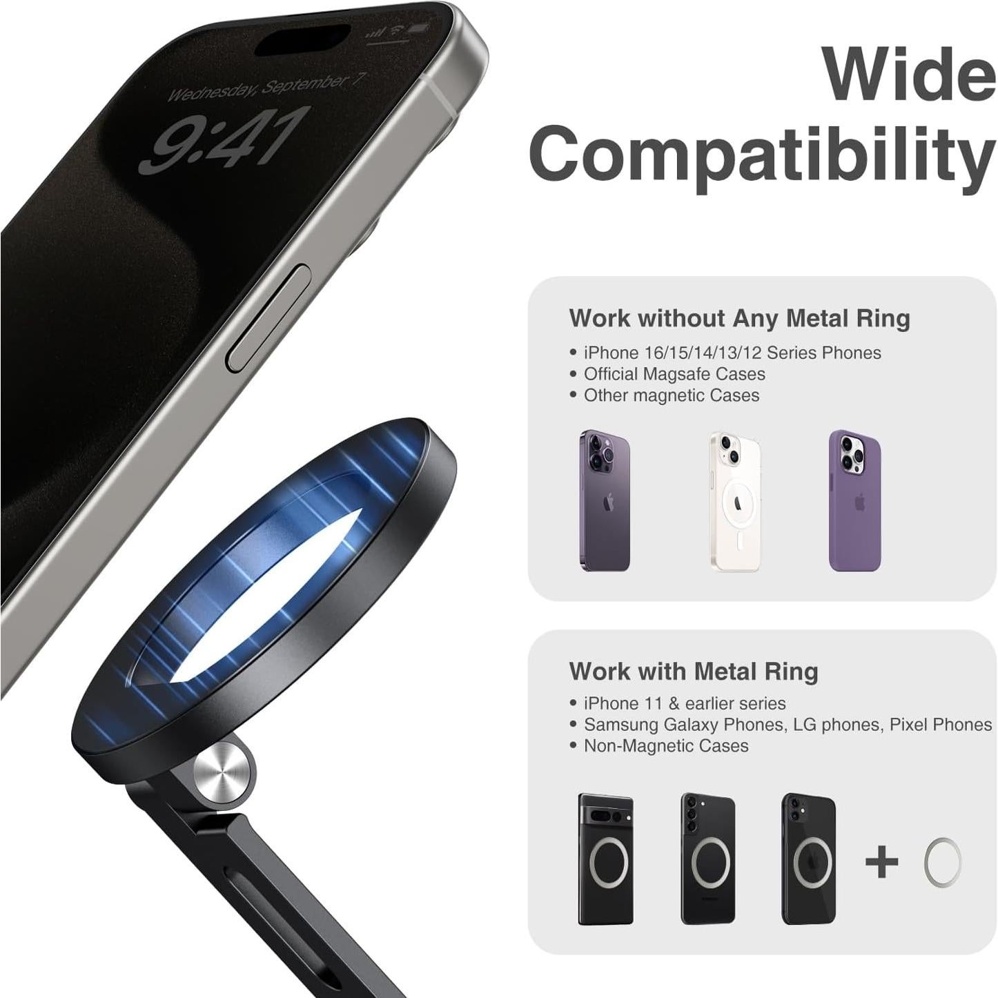 Soporte de trípode magnético Elitehood para iPhone con Arca