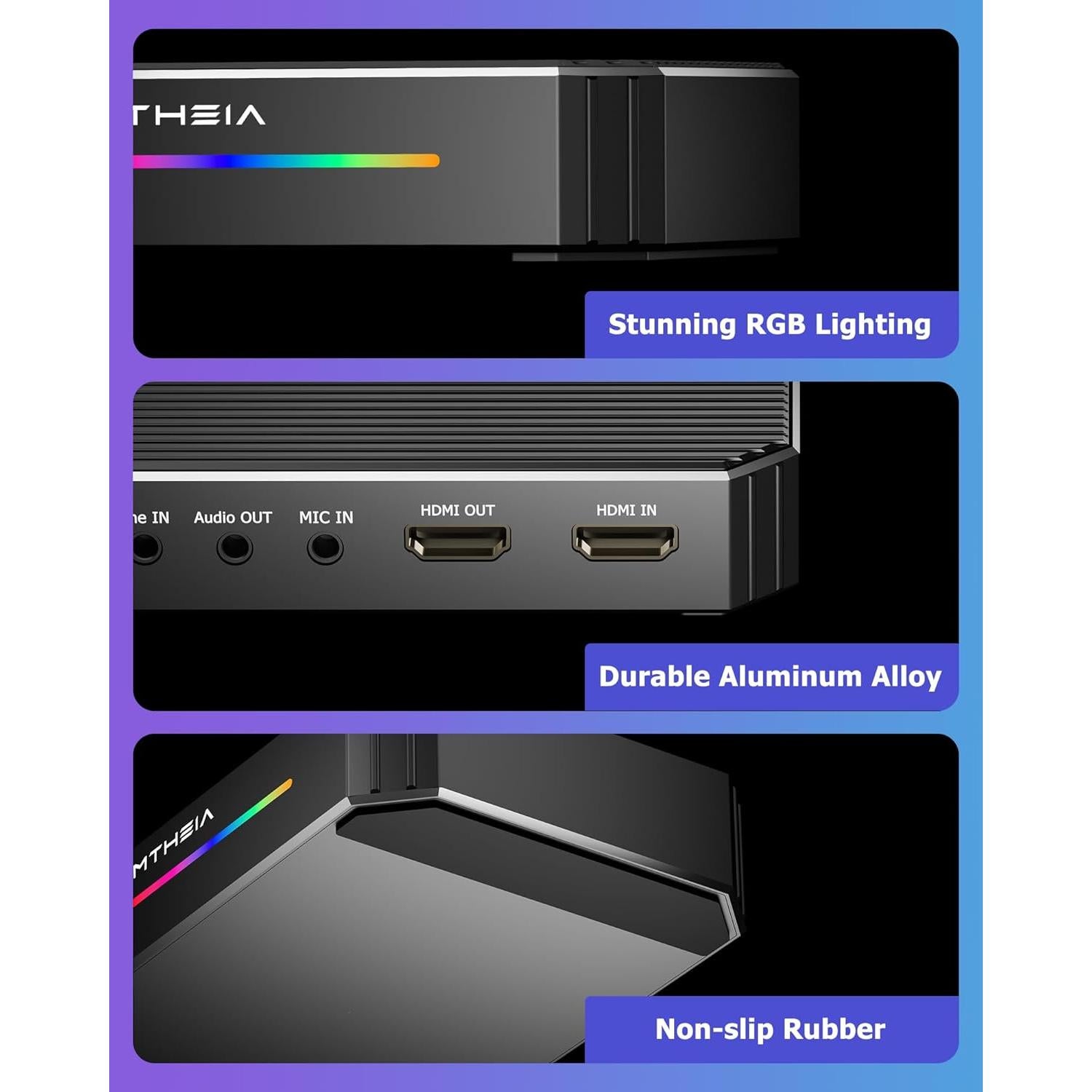 Tarjeta de Captura 4K Glomtheia A11 HDMI USB C para Streaming