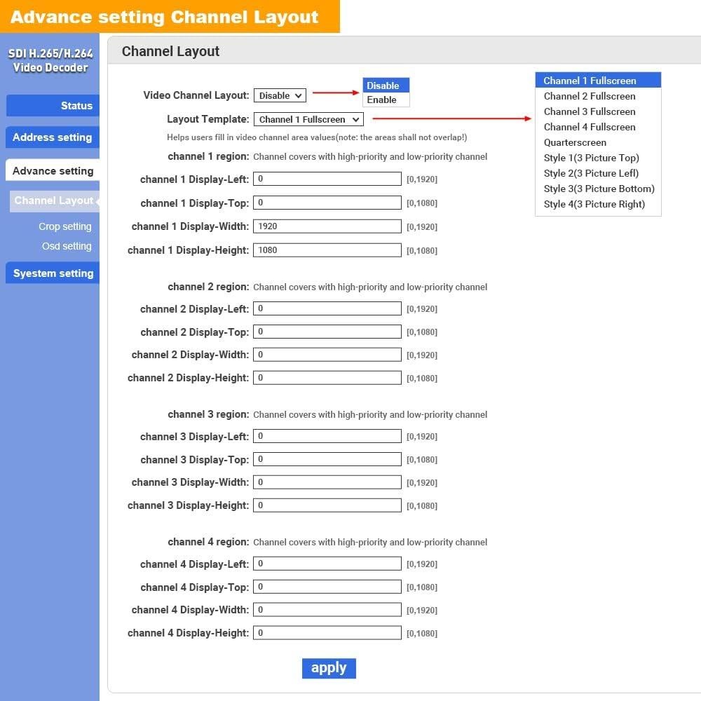 Decodificador de Video URay UHSCVD265-1-4K 4K UHD Multicanal