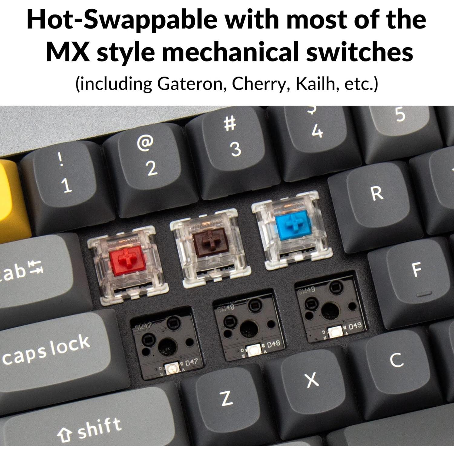 Teclado Mecánico Keychron Q7 70% Hot-Swappable RGB Gris