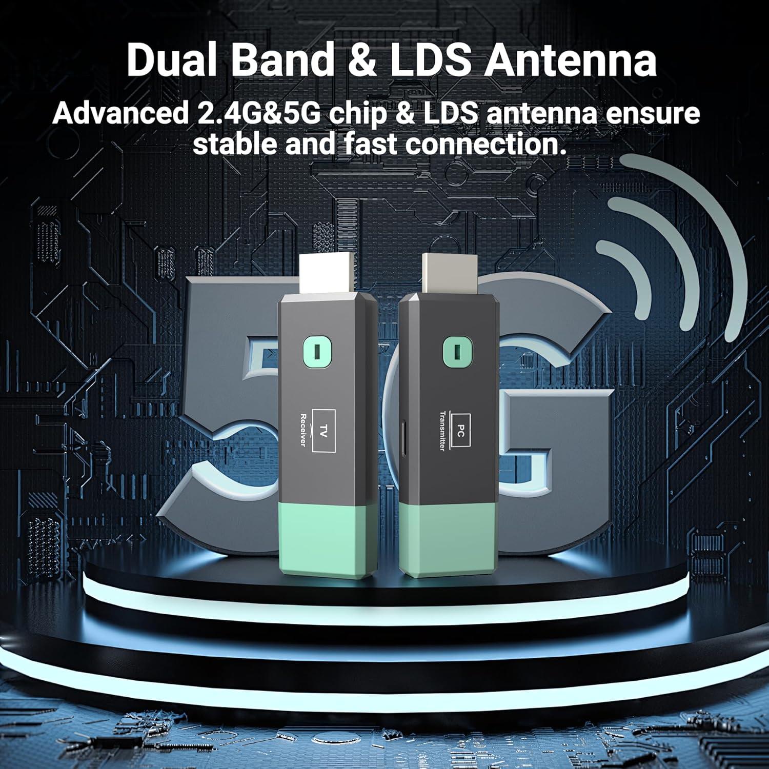 Transmisor y receptor HDMI inalámbrico Znoyaf 4K 50m Plug & Play