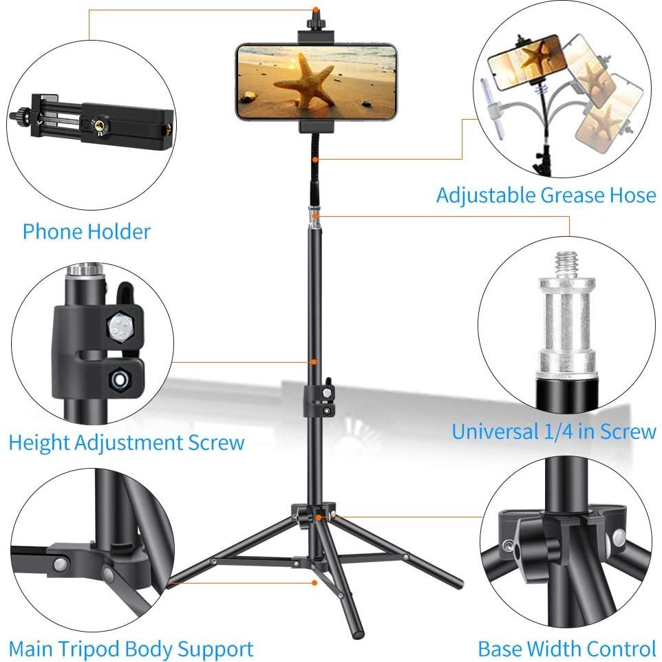 Trípode de Teléfono Pixel 20" Ajustable para Vlogging