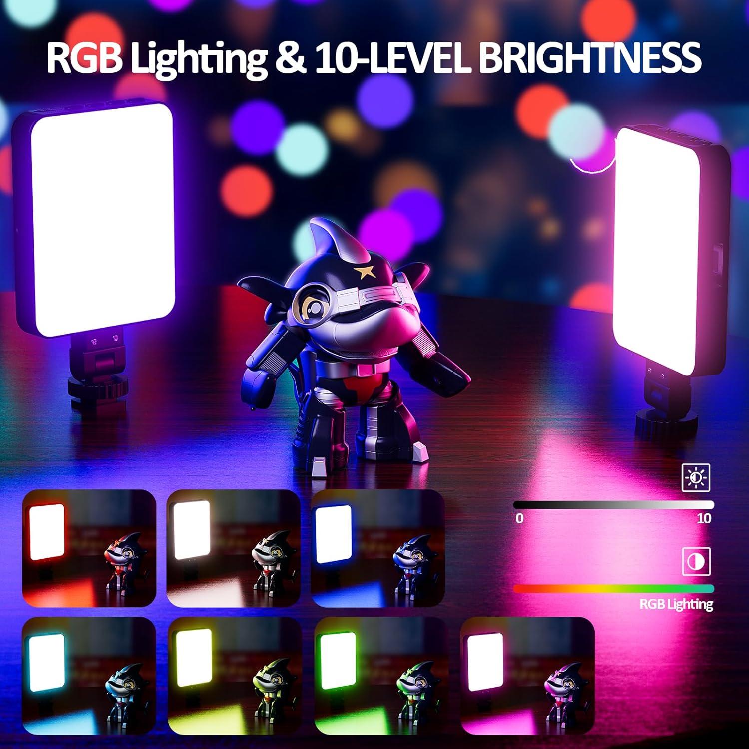 Luz de Selfie Magnética RGB PORTEFELL, 9 Modos, 136 LED