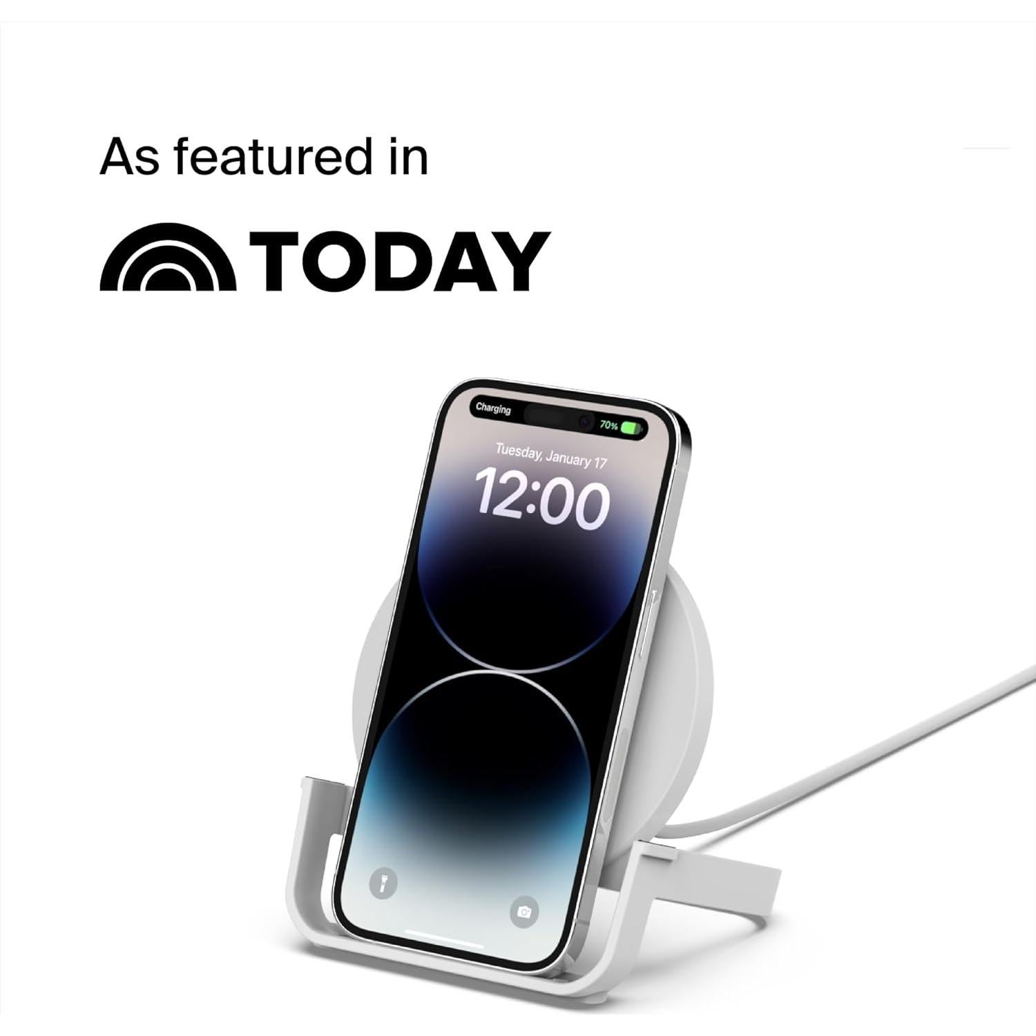 Cargador Inalámbrico Rápido 10W Belkin - Soporte Qi Blanco