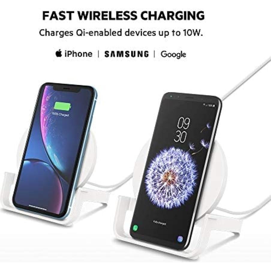 Cargador Inalámbrico Rápido 10W Belkin - Soporte Qi Blanco