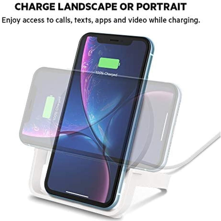 Cargador Inalámbrico Rápido 10W Belkin - Soporte Qi Blanco