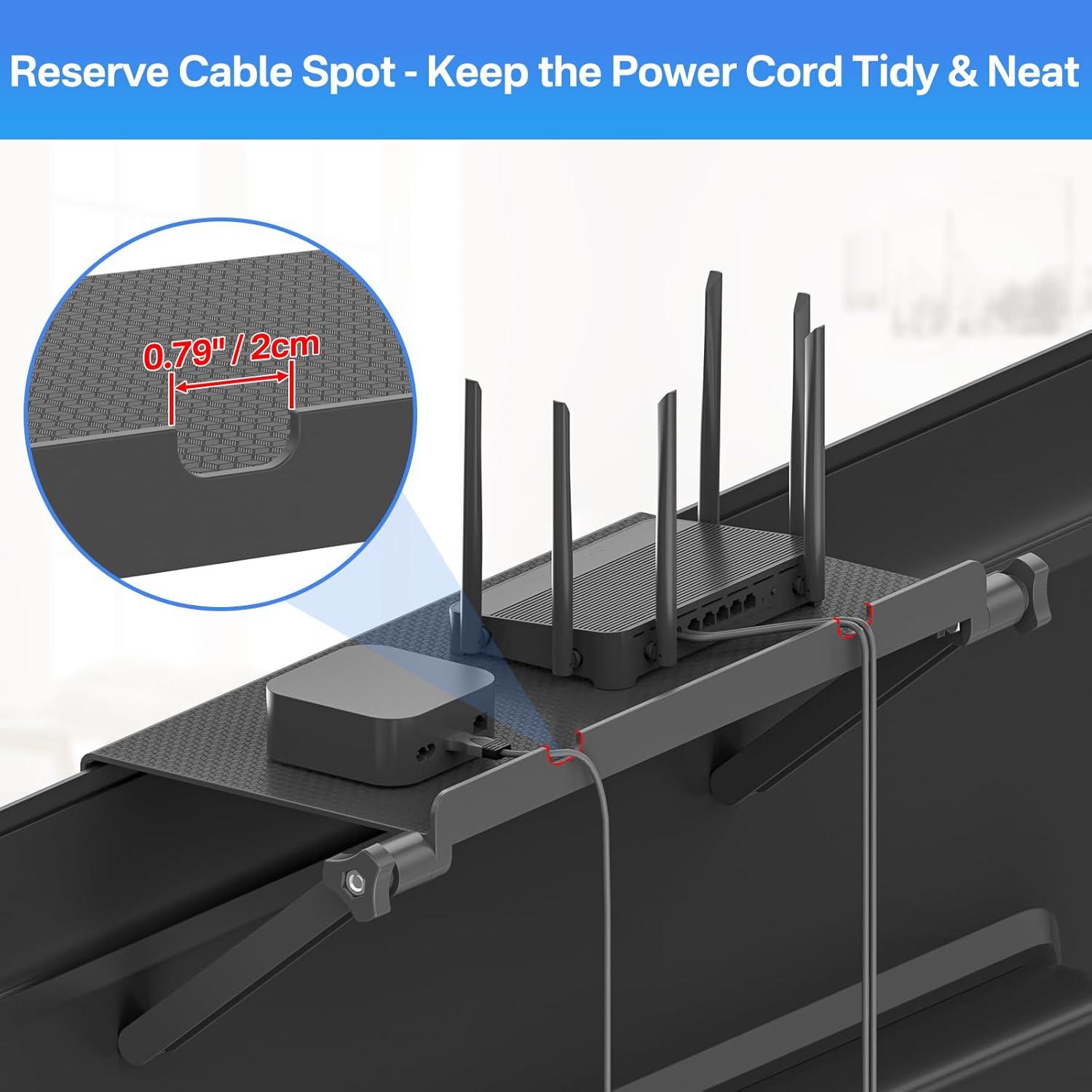 Estante Flotante para TV Tiebutie FT5050 33 cm Ajustable Negro