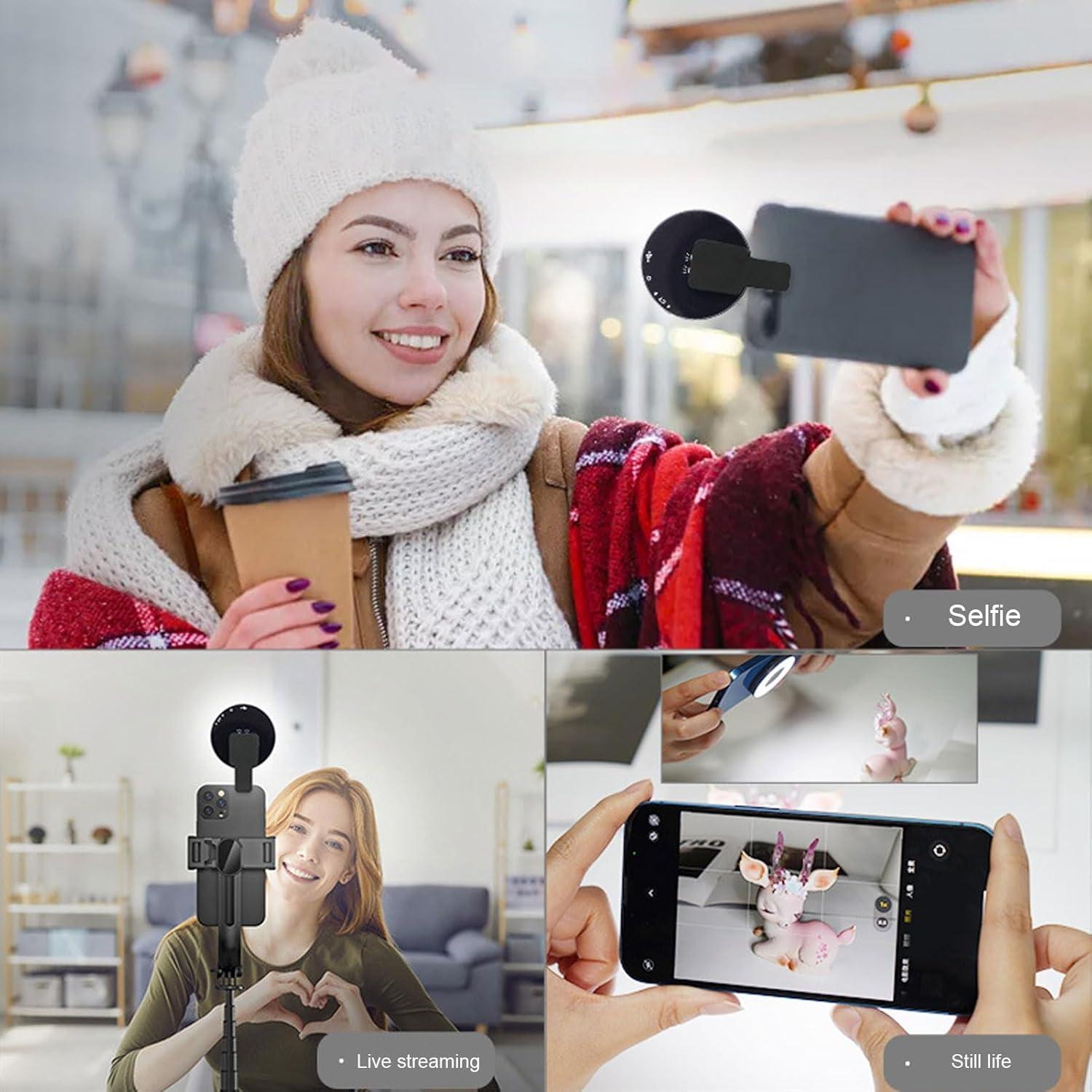 Luz de Selfie LED Magnética Yunseity, 3 Modos, Recargable