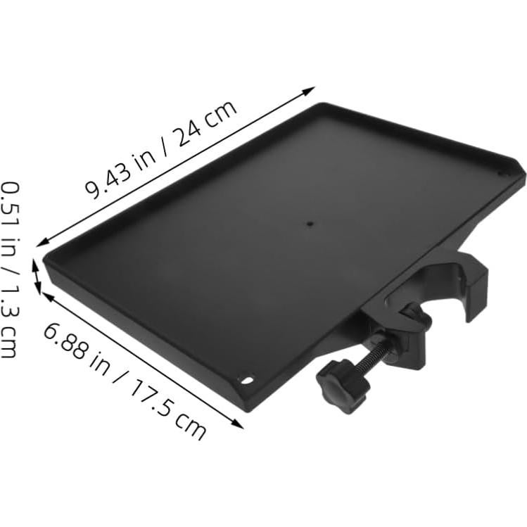 Bandeja Soporte de Micrófono Ajustable Negro 24x17cm