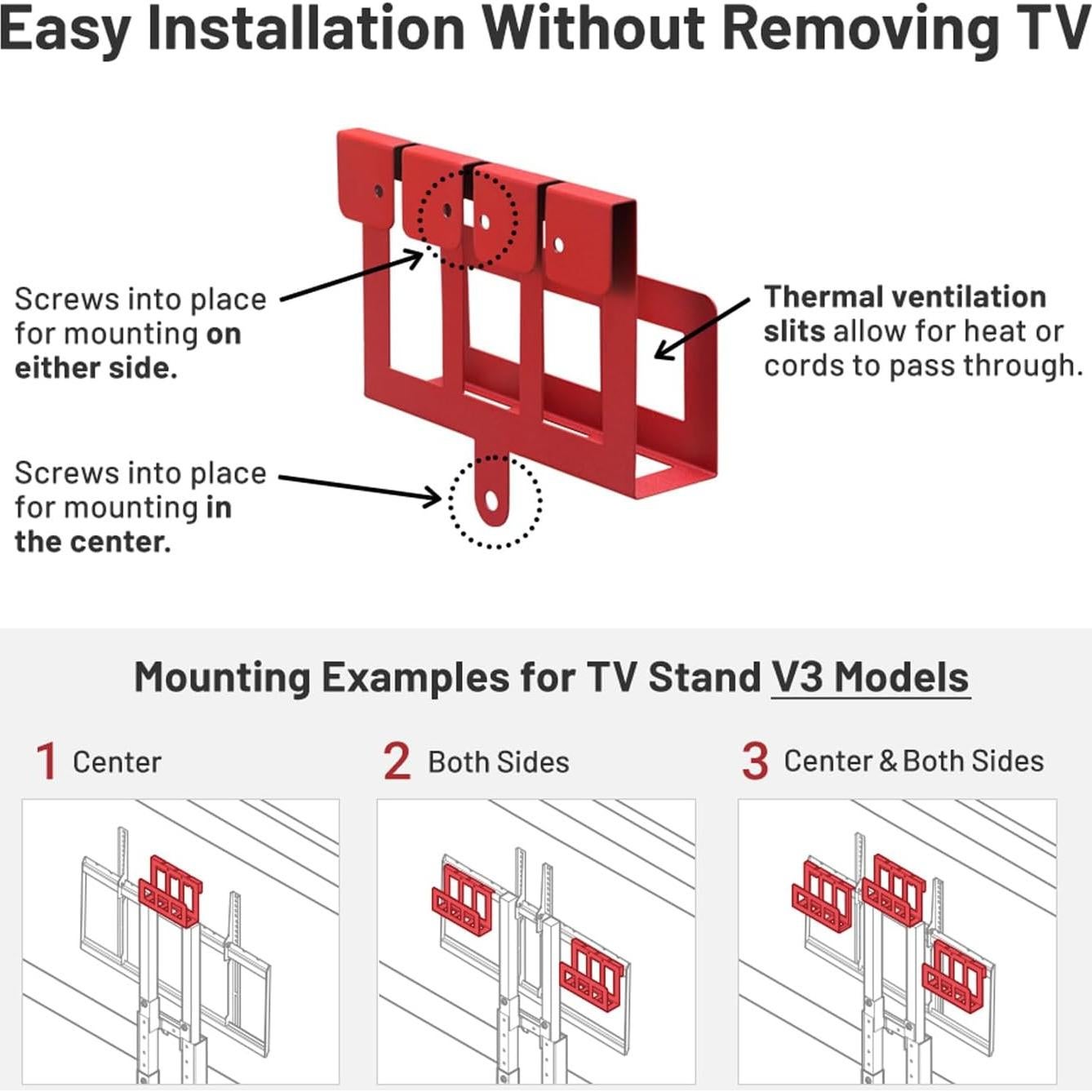 Soporte de Disco Duro HDD NAKAMURA para TV WALL - 19x6.5x17 cm