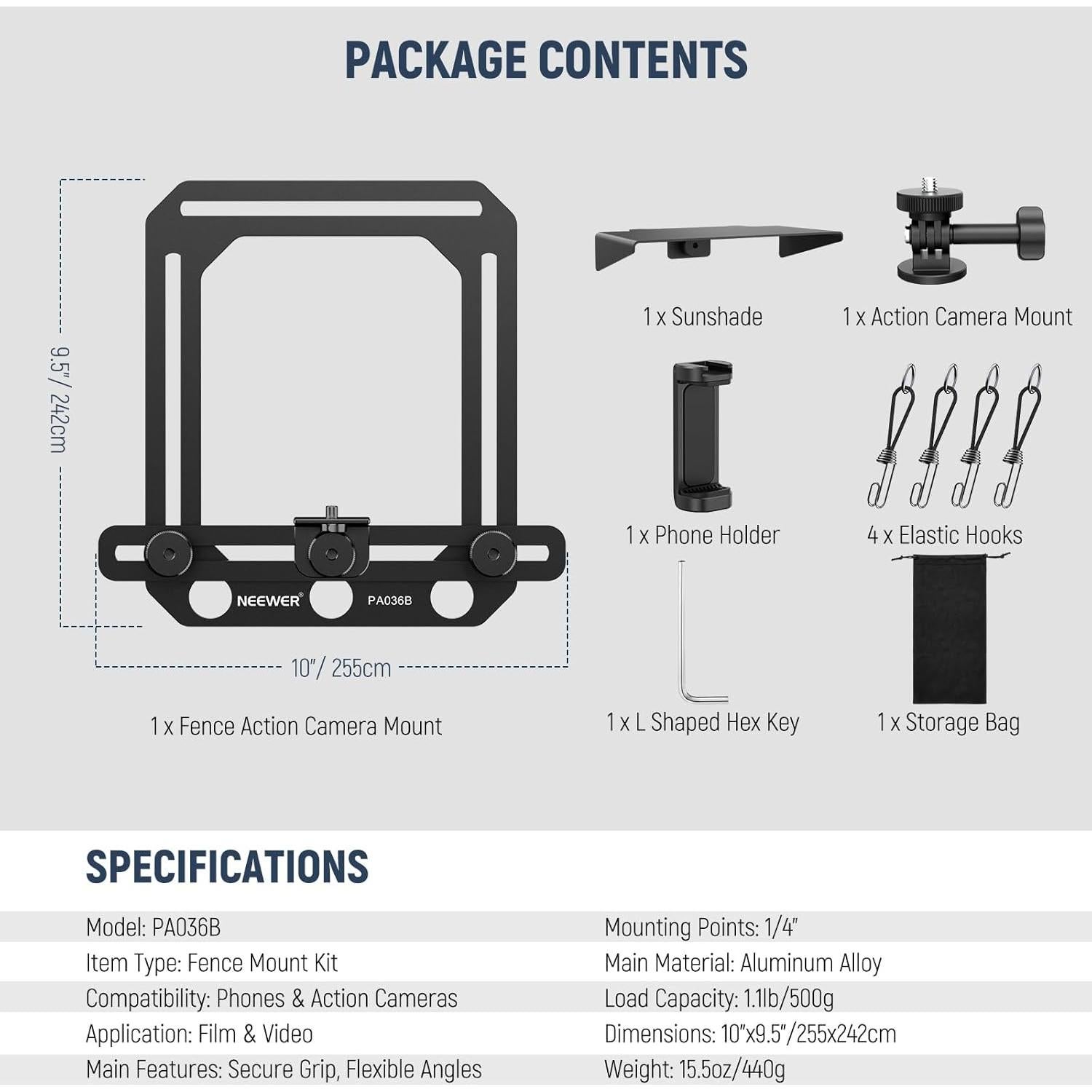 Montaje para Cerca NEEWER PA036B con Sombrilla y Soporte