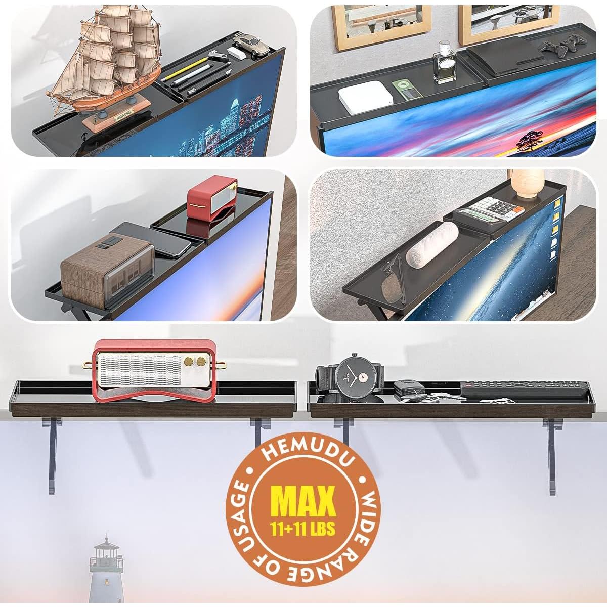 Soporte de TV Hemudu 2 Paquetes 33x13.5 cm Negro