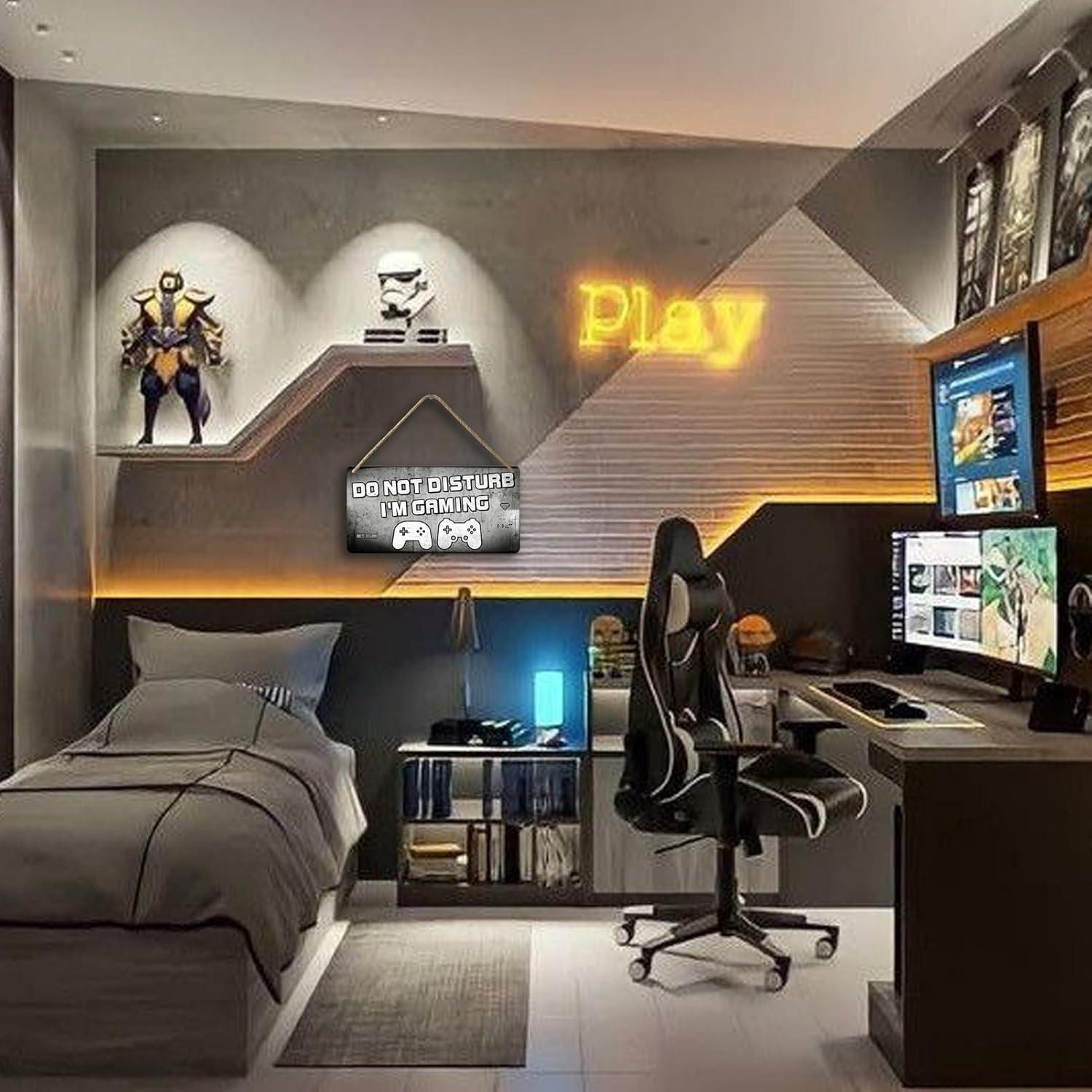 Señal de Madera No Molestar Estoy Jugando - Yoecod 30x15 cm