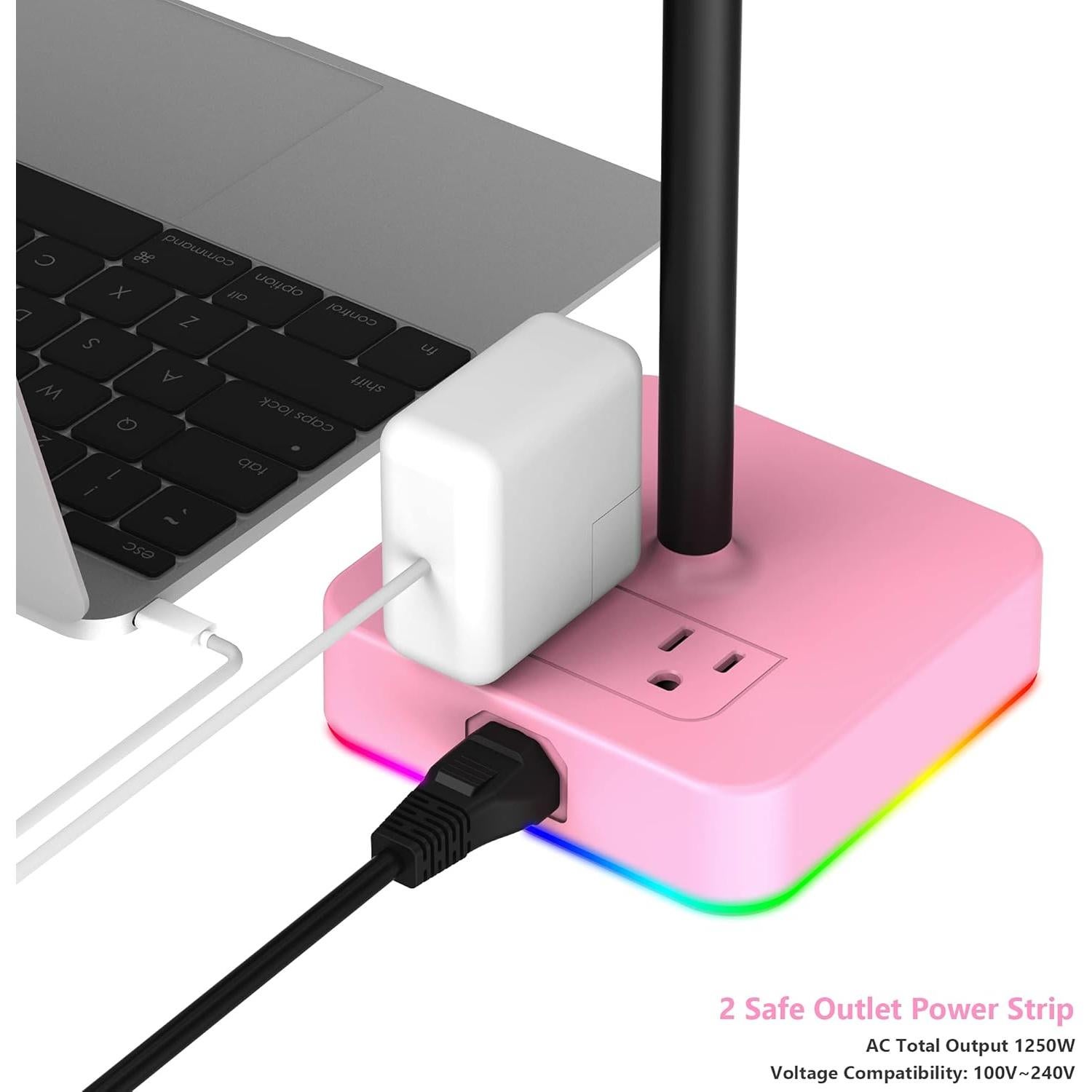 Soporte para Auriculares RGB KAFRI con Cargador USB 3 Puertos