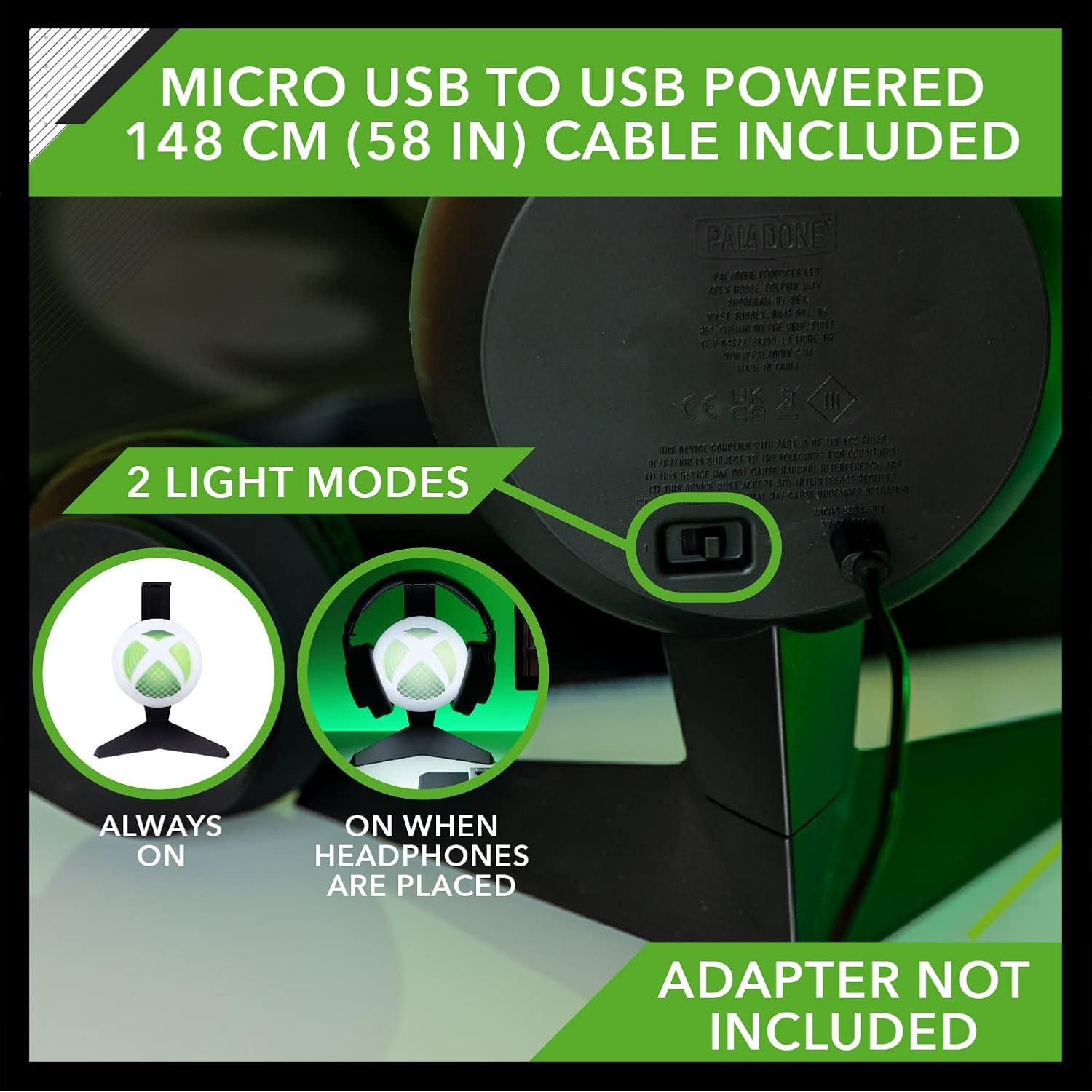 Soporte para Auriculares Xbox Paladone con Luz LED USB