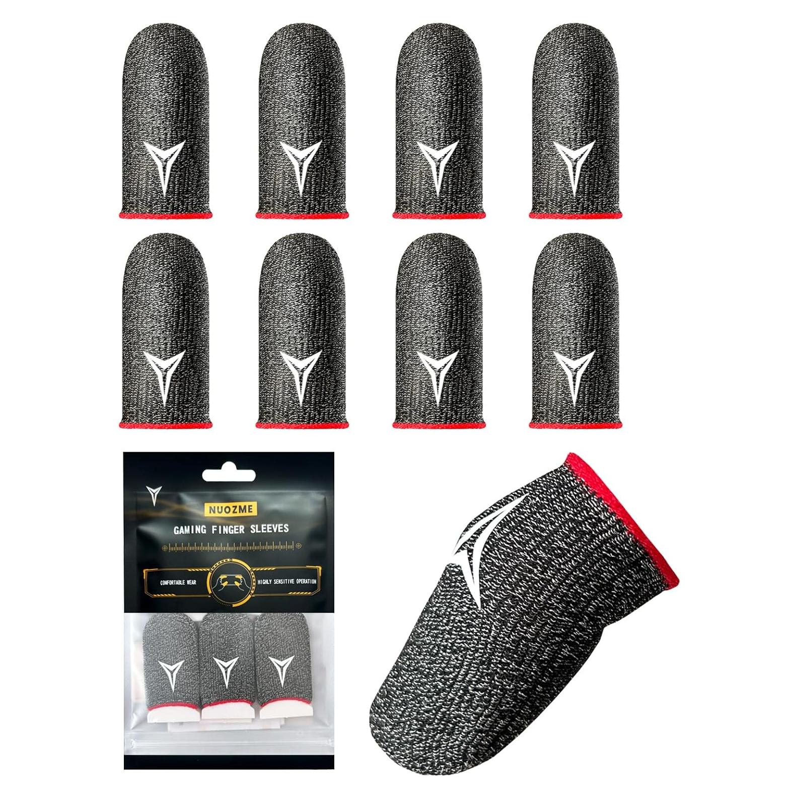 Mangas para Dedos de Juego Nuozme - 8 Piezas, 0.3mm, Rojo