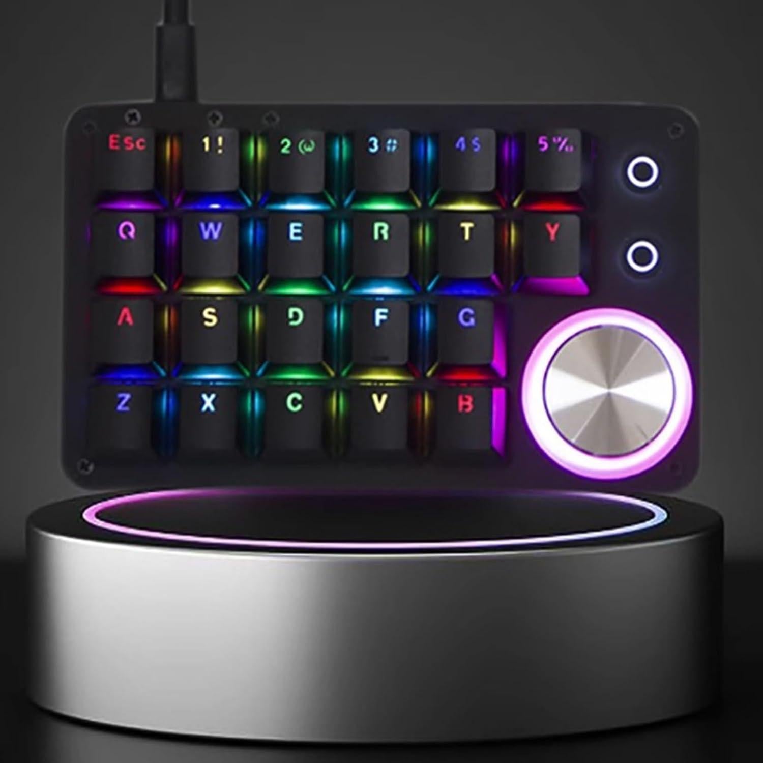 Teclado Mecánico Programable Yoqanr USB Retroiluminado RGB