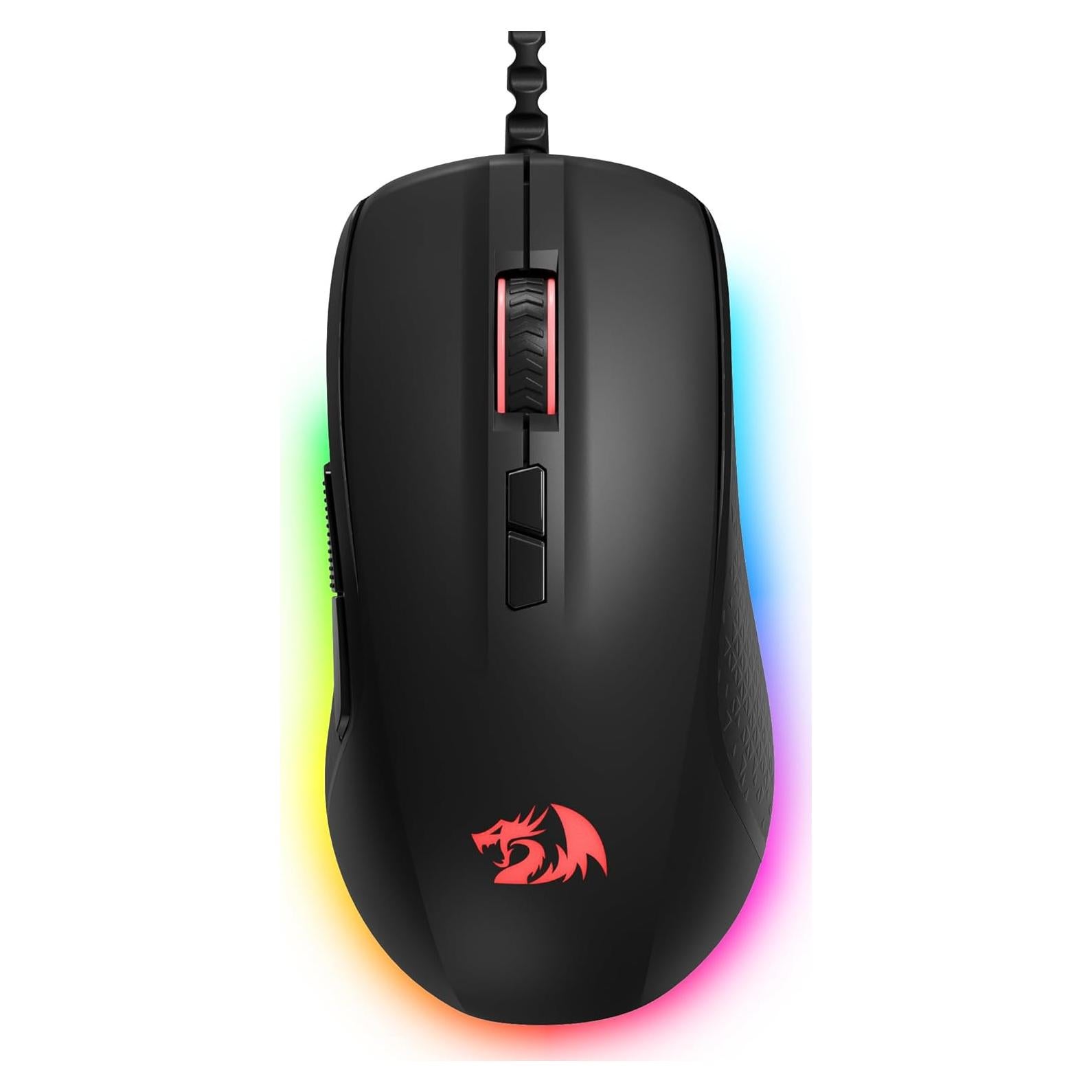 Ratón Gaming Redragon M718-AIR con Cable, 12800 DPI, RGB
