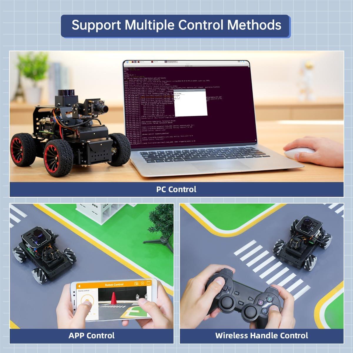 Coche Robot Inteligente MentorPi M1 para Raspberry Pi 5 y ROS2