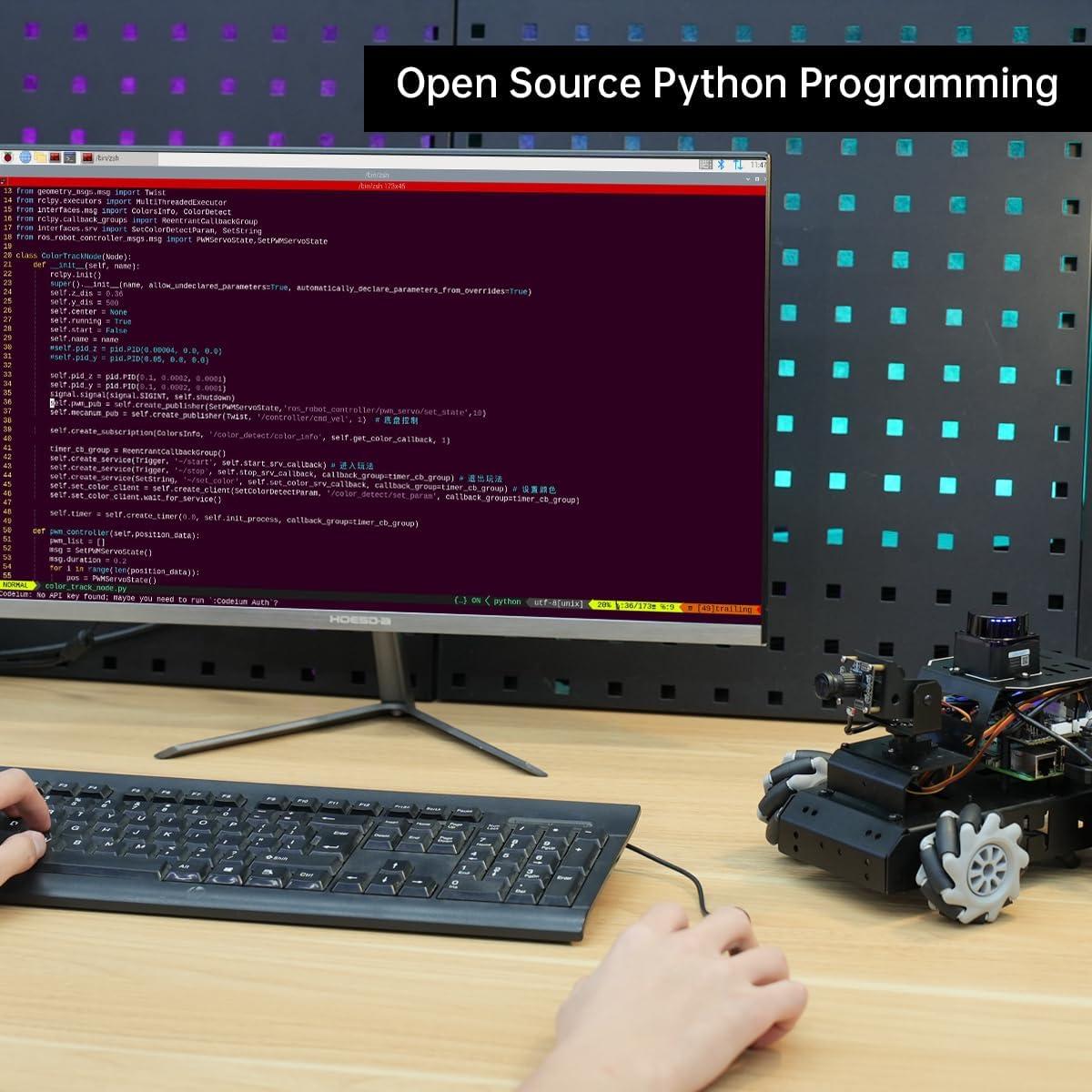 Coche Robot Inteligente MentorPi M1 para Raspberry Pi 5 y ROS2