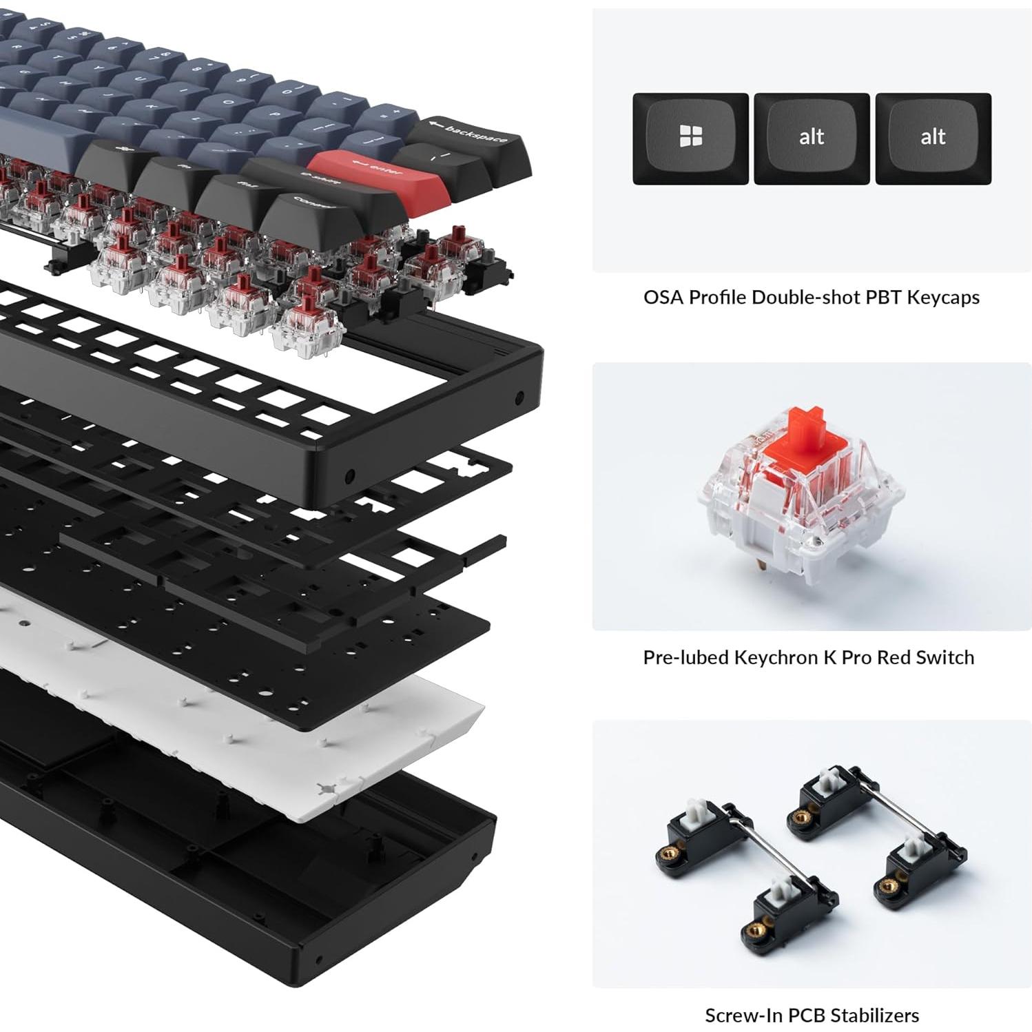 Teclado Mecánico Inalámbrico Keychron K12 Pro RGB 60%