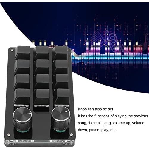 Teclado Mecánico Programable Cuifati de 12 Teclas Negro