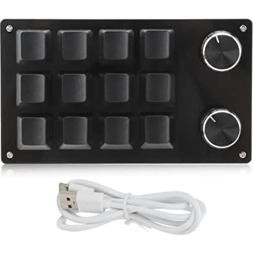 Teclado Mecánico Programable Cuifati de 12 Teclas Negro
